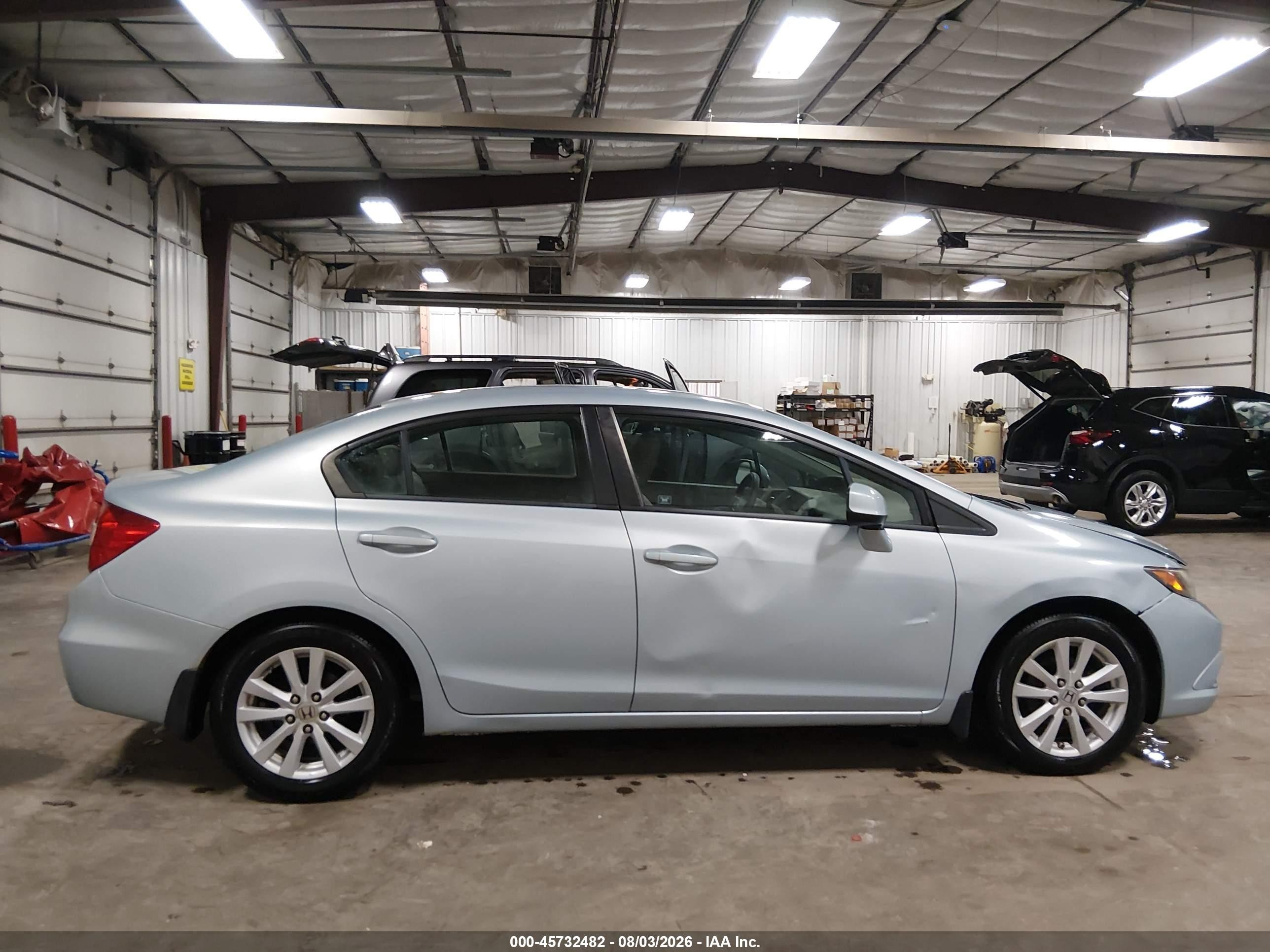 2012 Honda Civic Ex-l Light Blue vin: 19XFB2F96CE045946