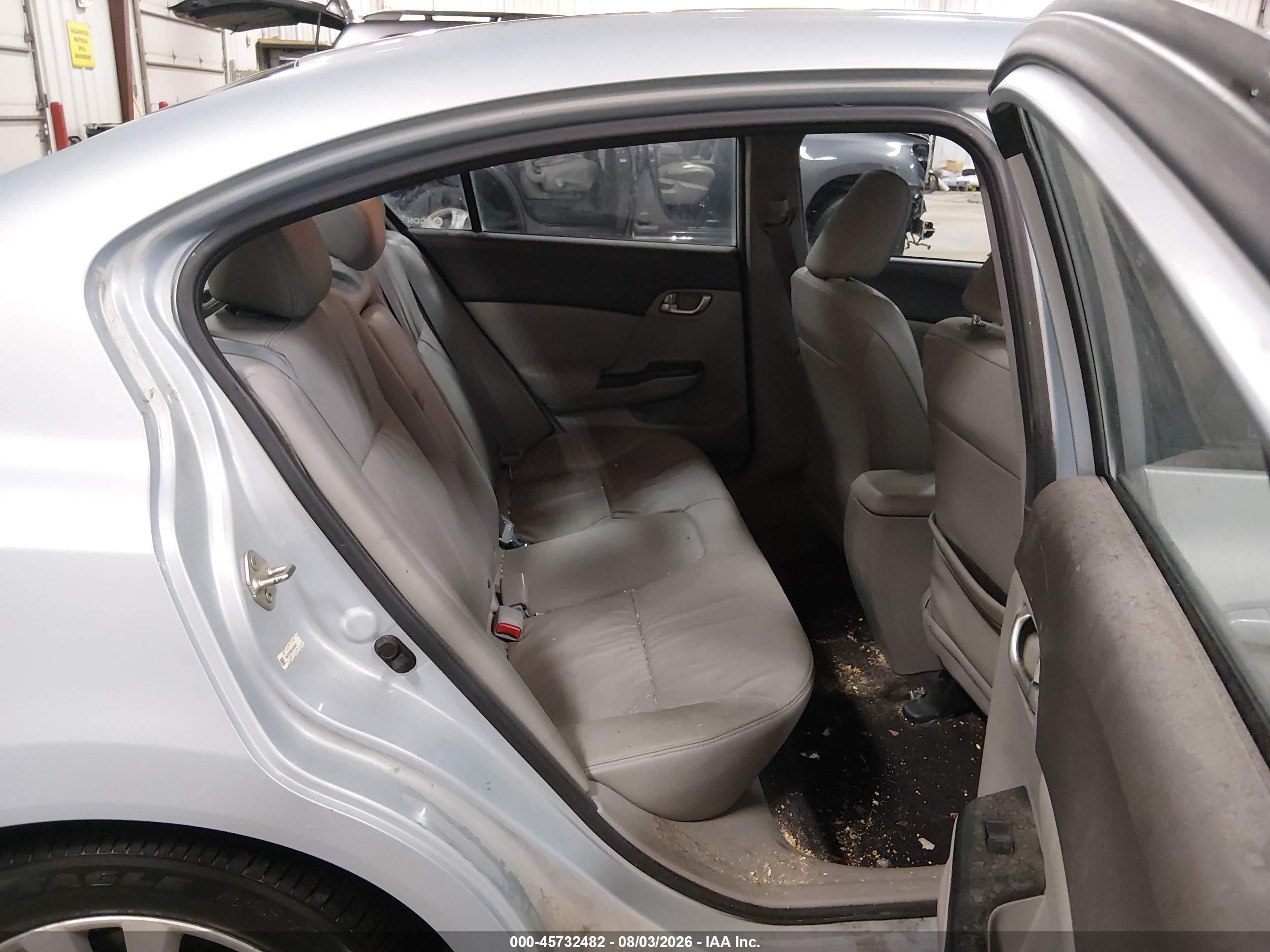 2012 Honda Civic Ex-l Light Blue vin: 19XFB2F96CE045946