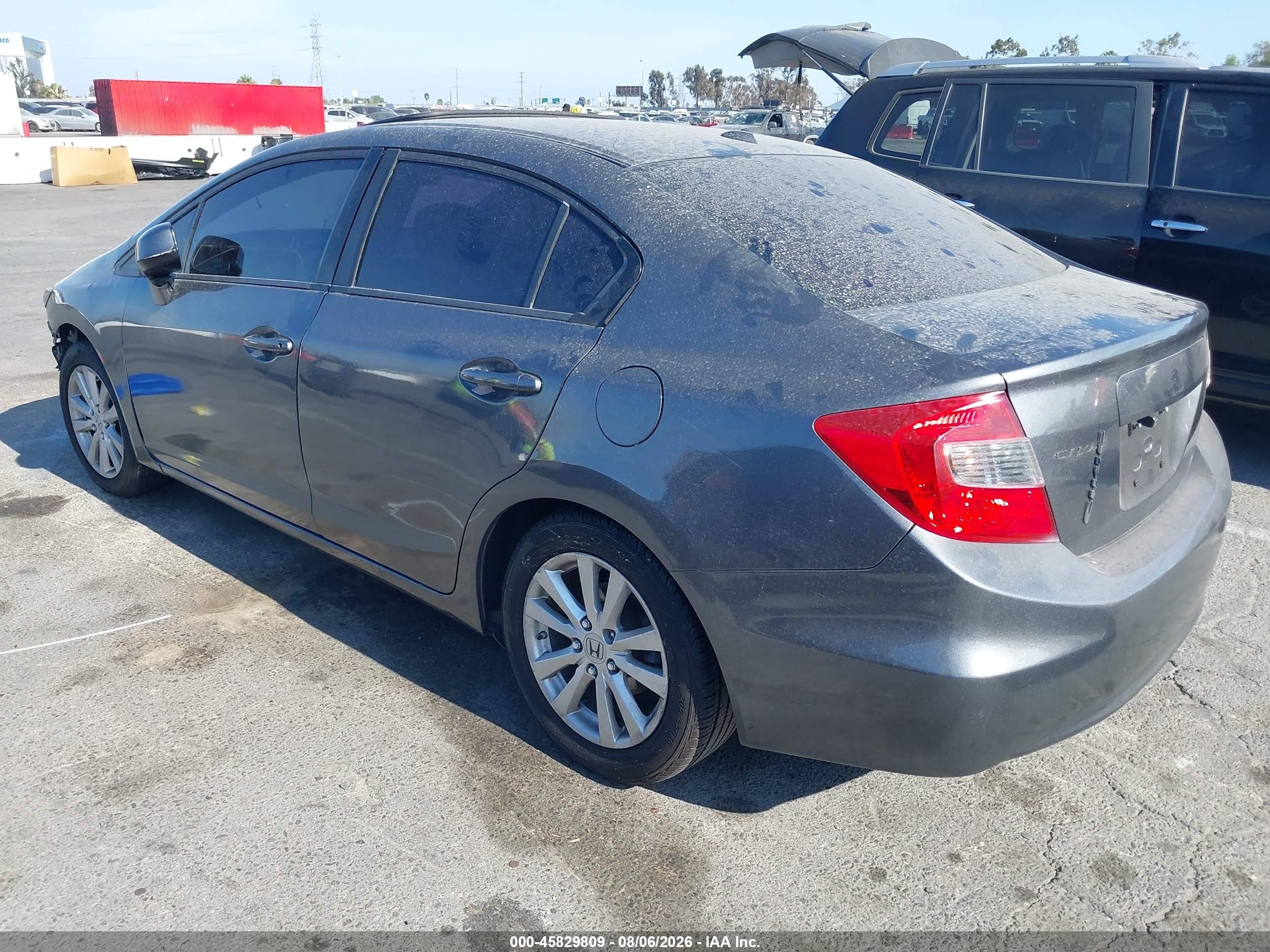 2012 Honda Civic Ex-l Gray vin: 19XFB2F96CE329366