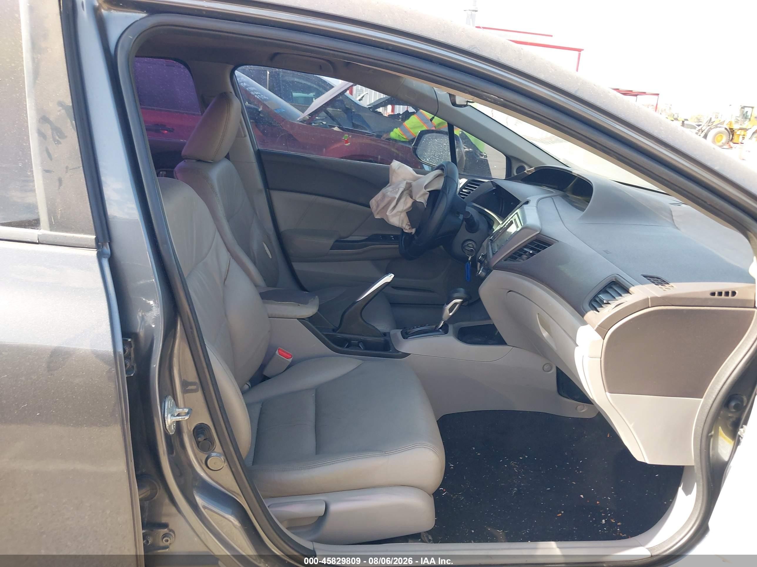 2012 Honda Civic Ex-l Gray vin: 19XFB2F96CE329366