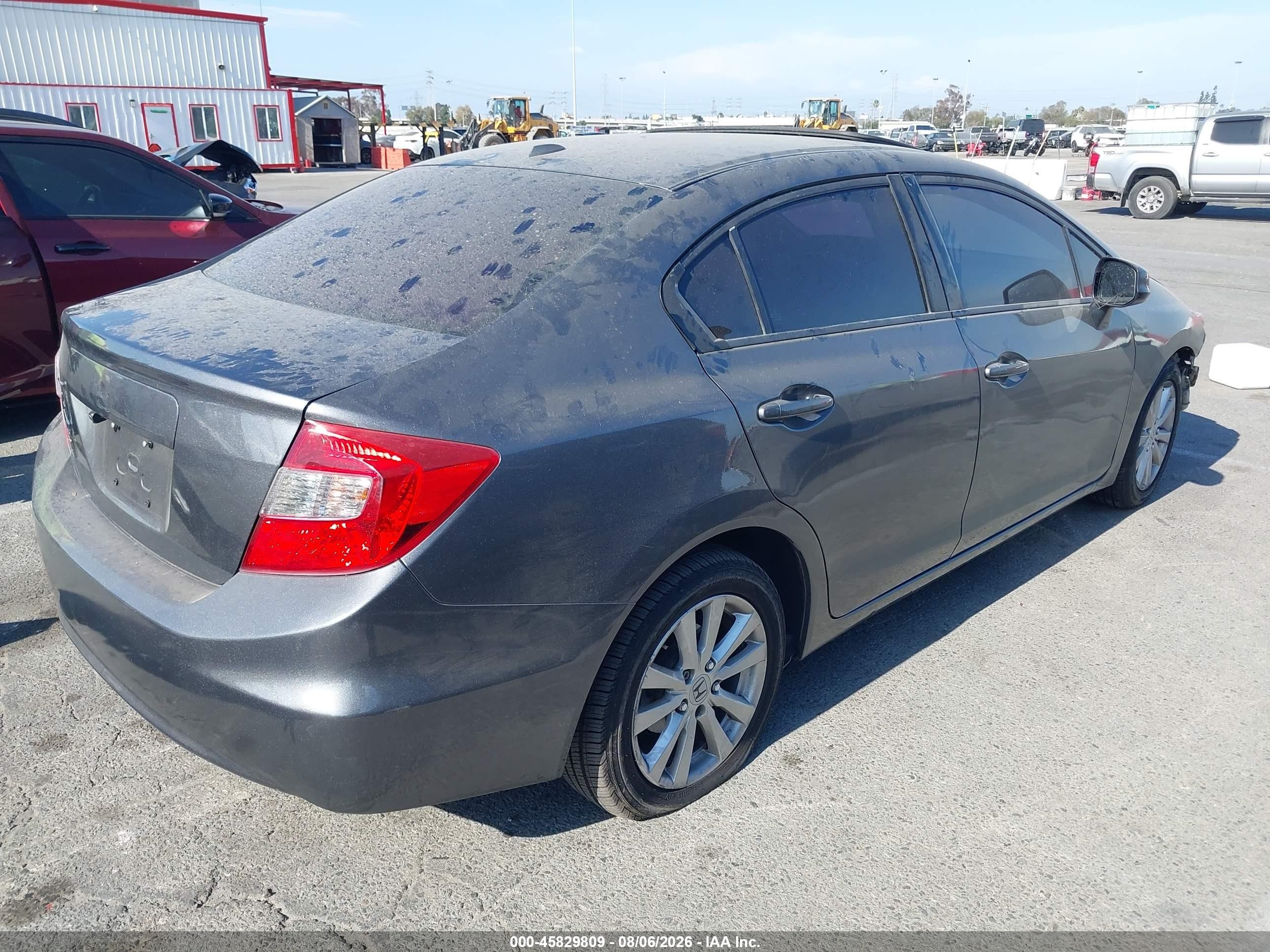 2012 Honda Civic Ex-l Gray vin: 19XFB2F96CE329366