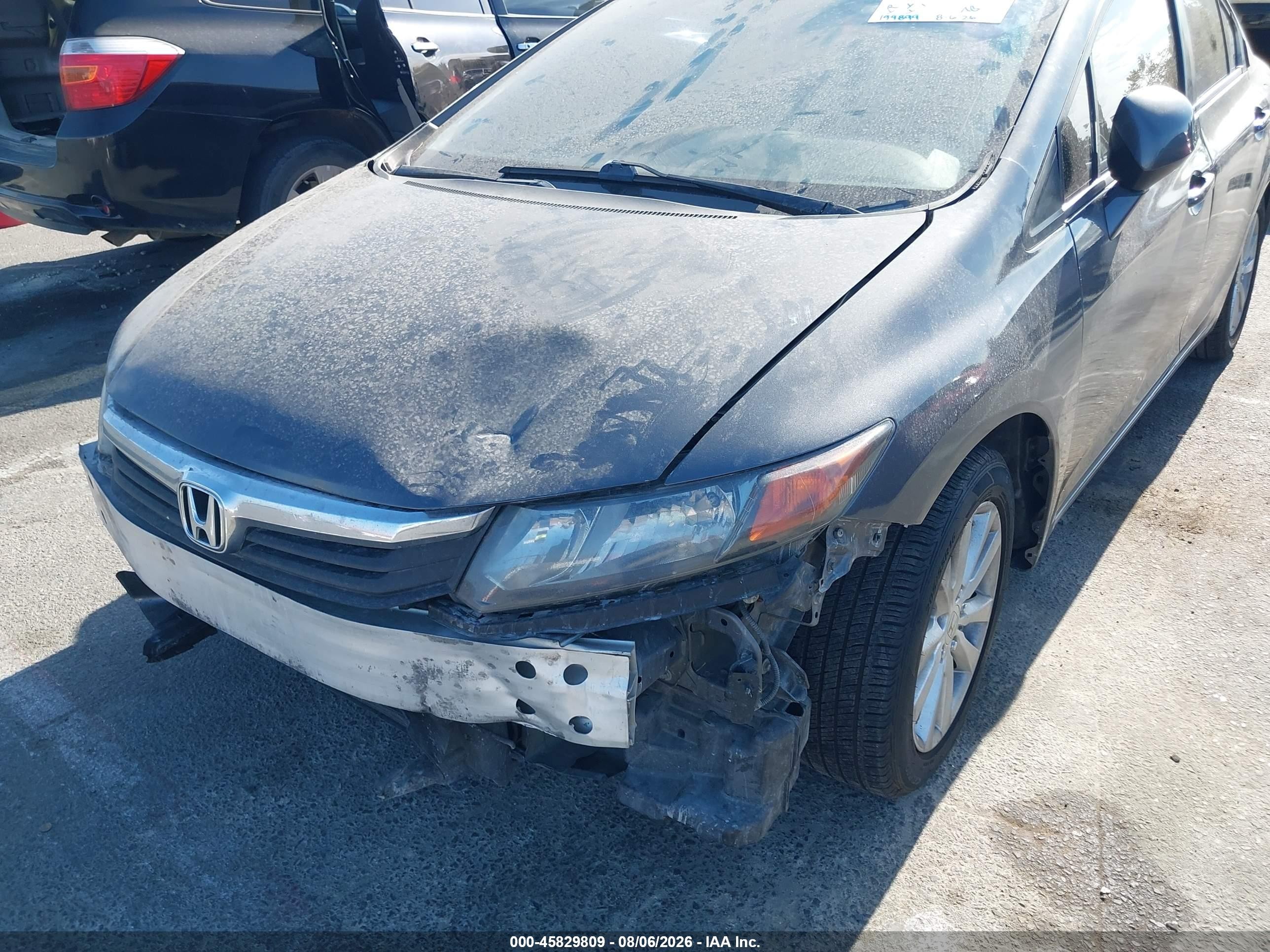 2012 Honda Civic Ex-l Gray vin: 19XFB2F96CE329366