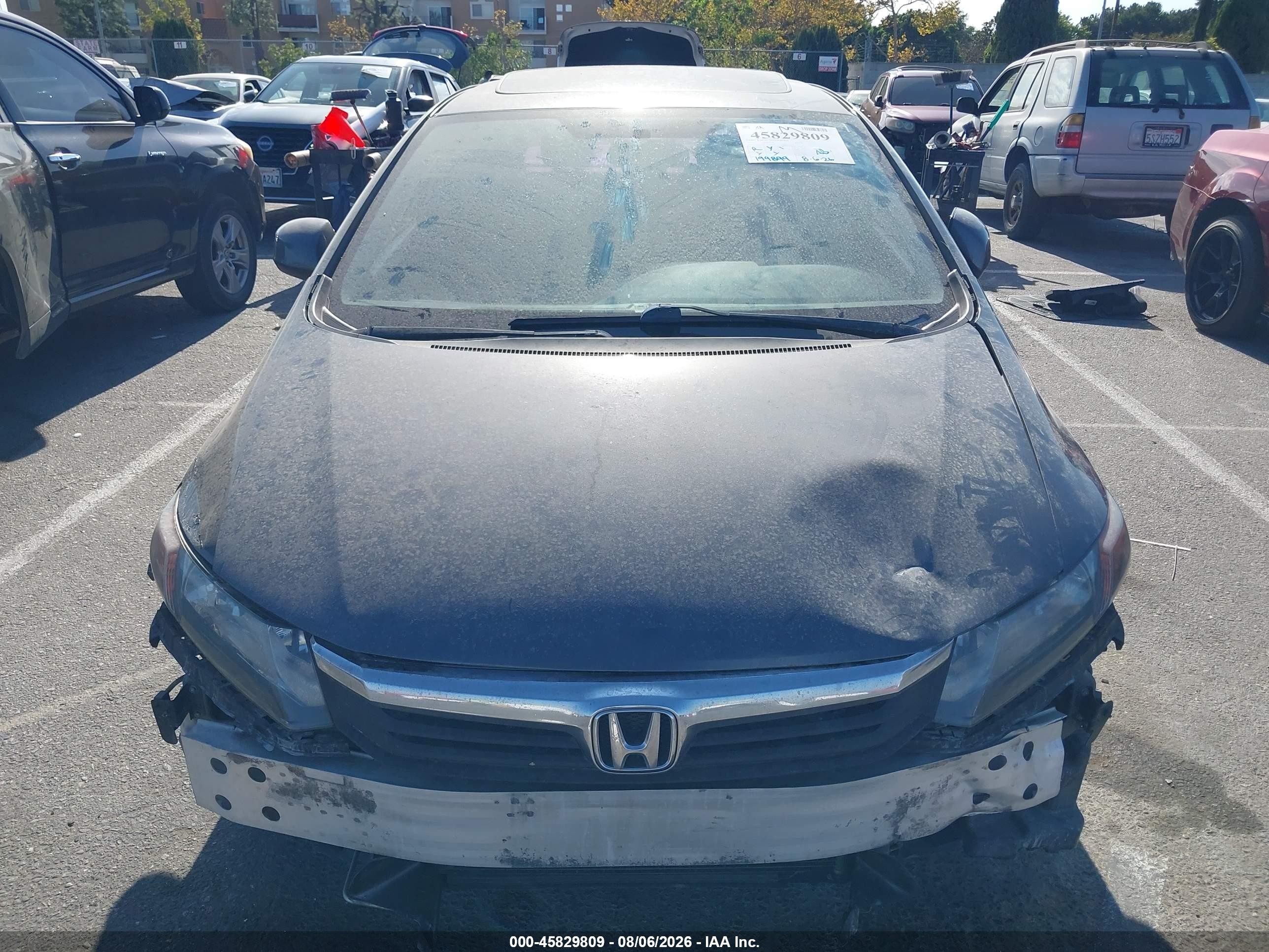 2012 Honda Civic Ex-l Gray vin: 19XFB2F96CE329366