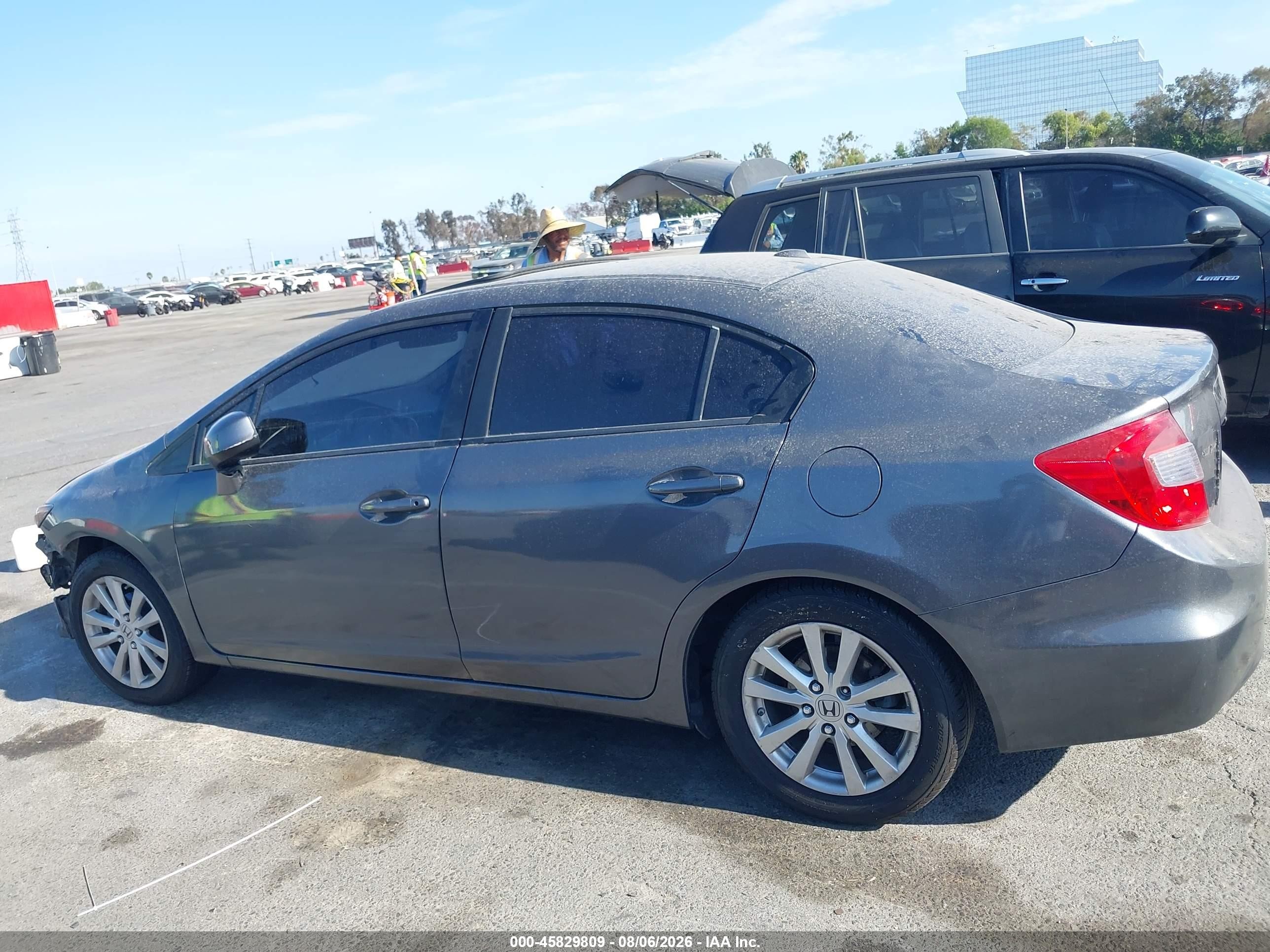 2012 Honda Civic Ex-l Gray vin: 19XFB2F96CE329366