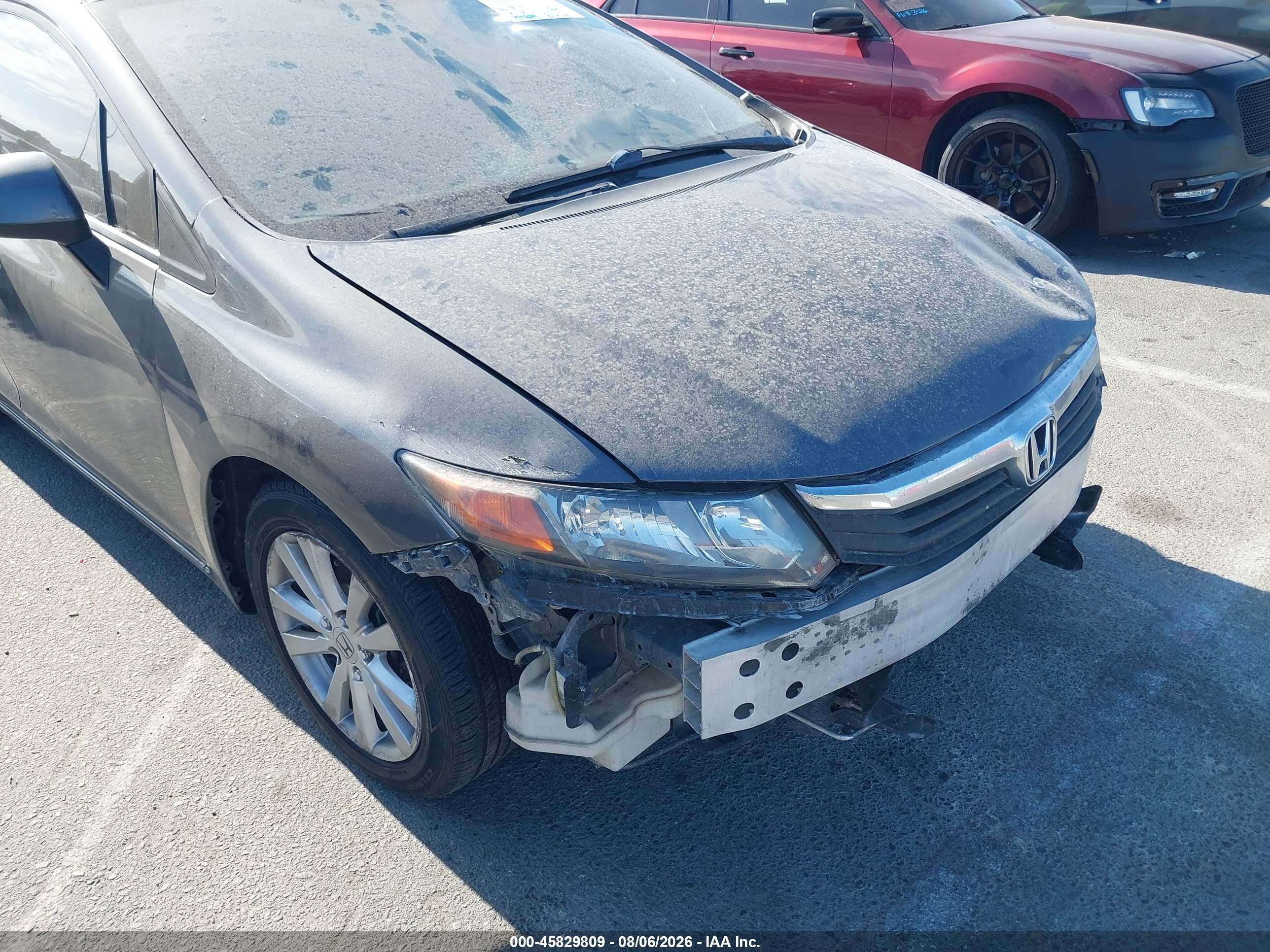 2012 Honda Civic Ex-l Gray vin: 19XFB2F96CE329366