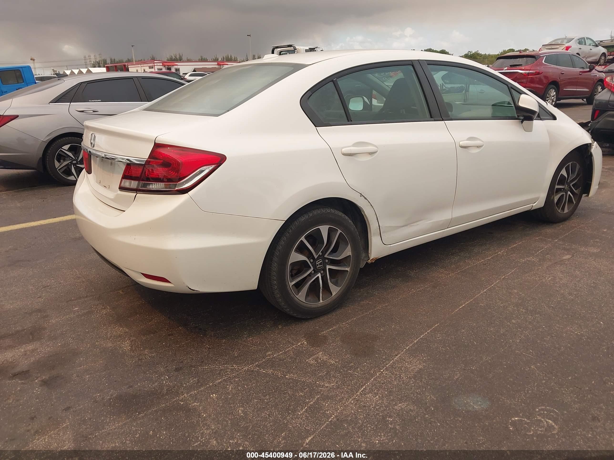 2013 Honda Civic Ex-l White vin: 19XFB2F96DE009353