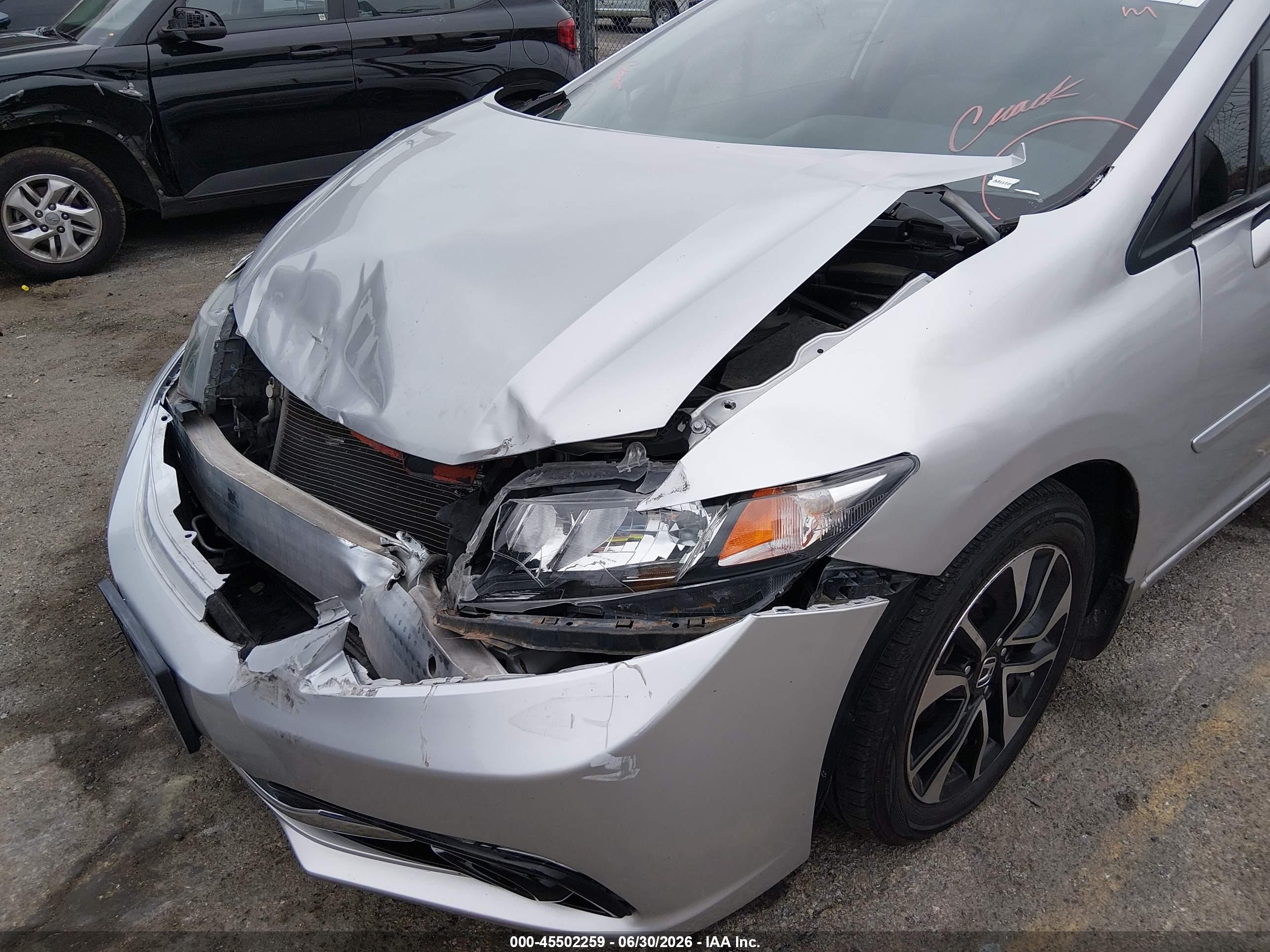 2013 Honda Civic Ex-l Silver vin: 19XFB2F96DE012544