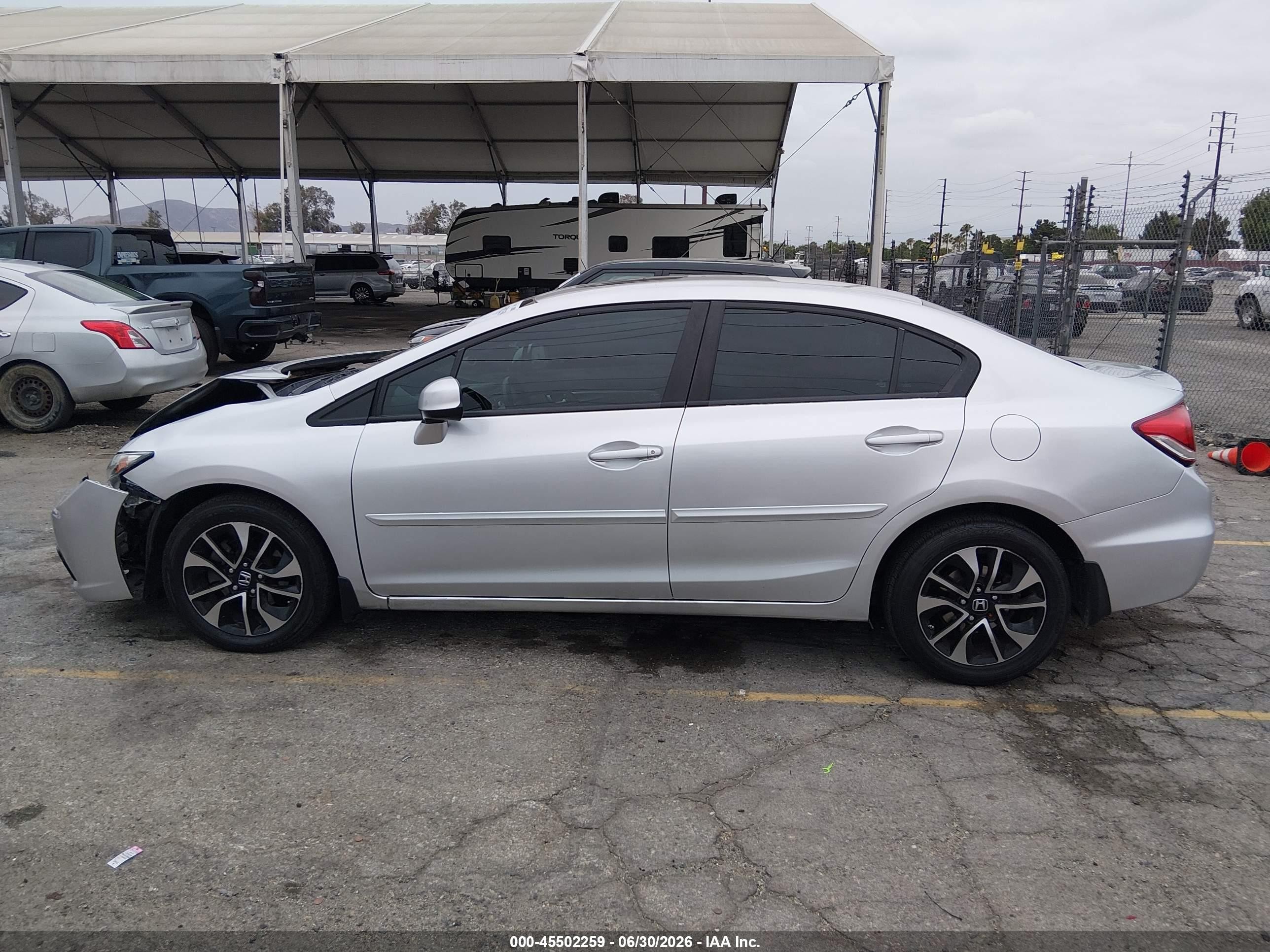 2013 Honda Civic Ex-l Silver vin: 19XFB2F96DE012544
