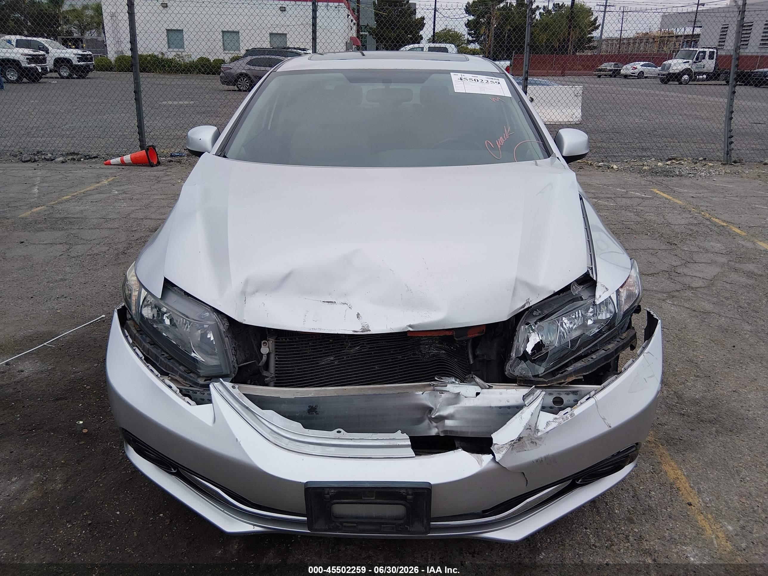 2013 Honda Civic Ex-l Silver vin: 19XFB2F96DE012544
