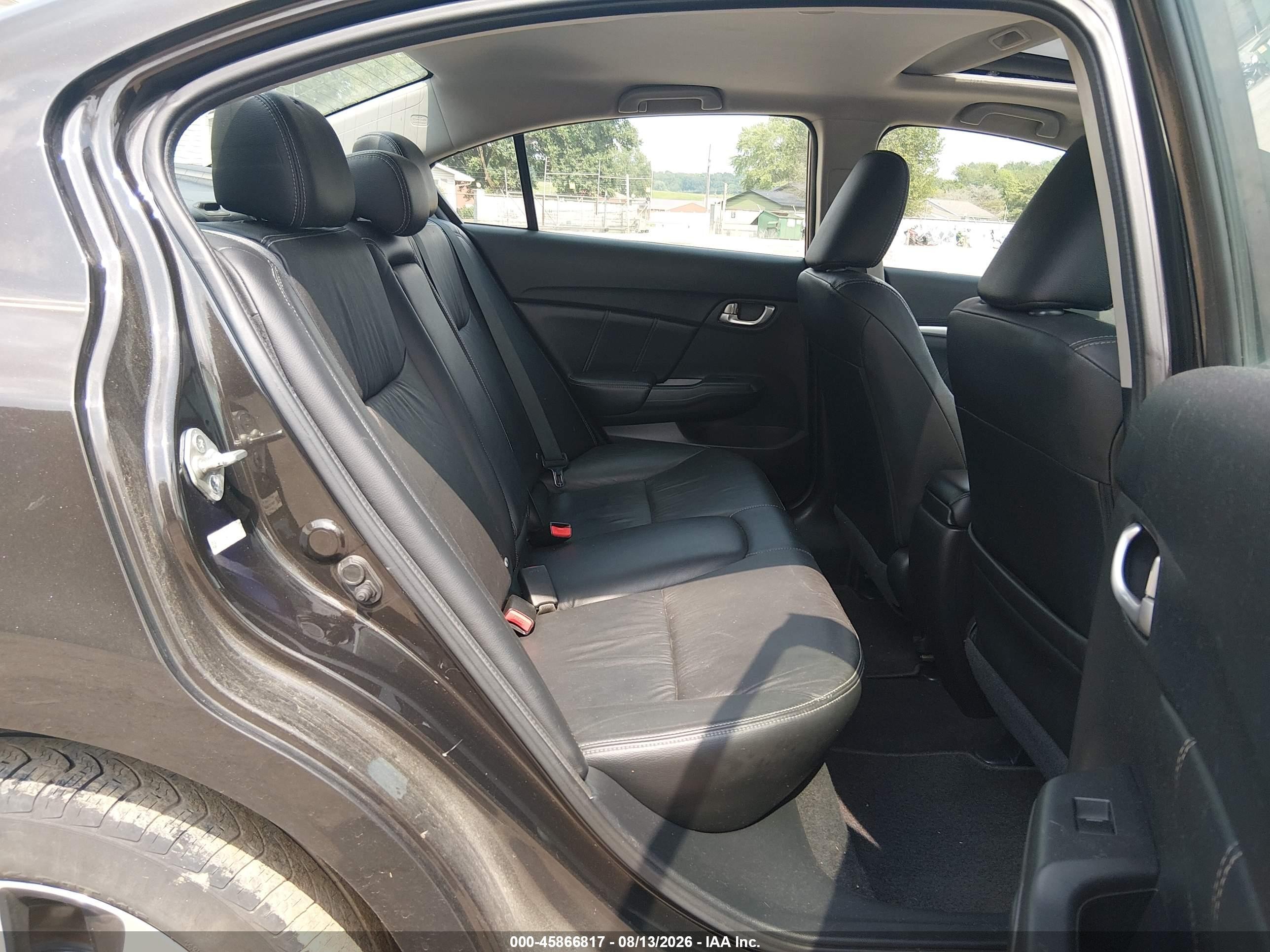 2013 Honda Civic Ex-l Black vin: 19XFB2F96DE020420
