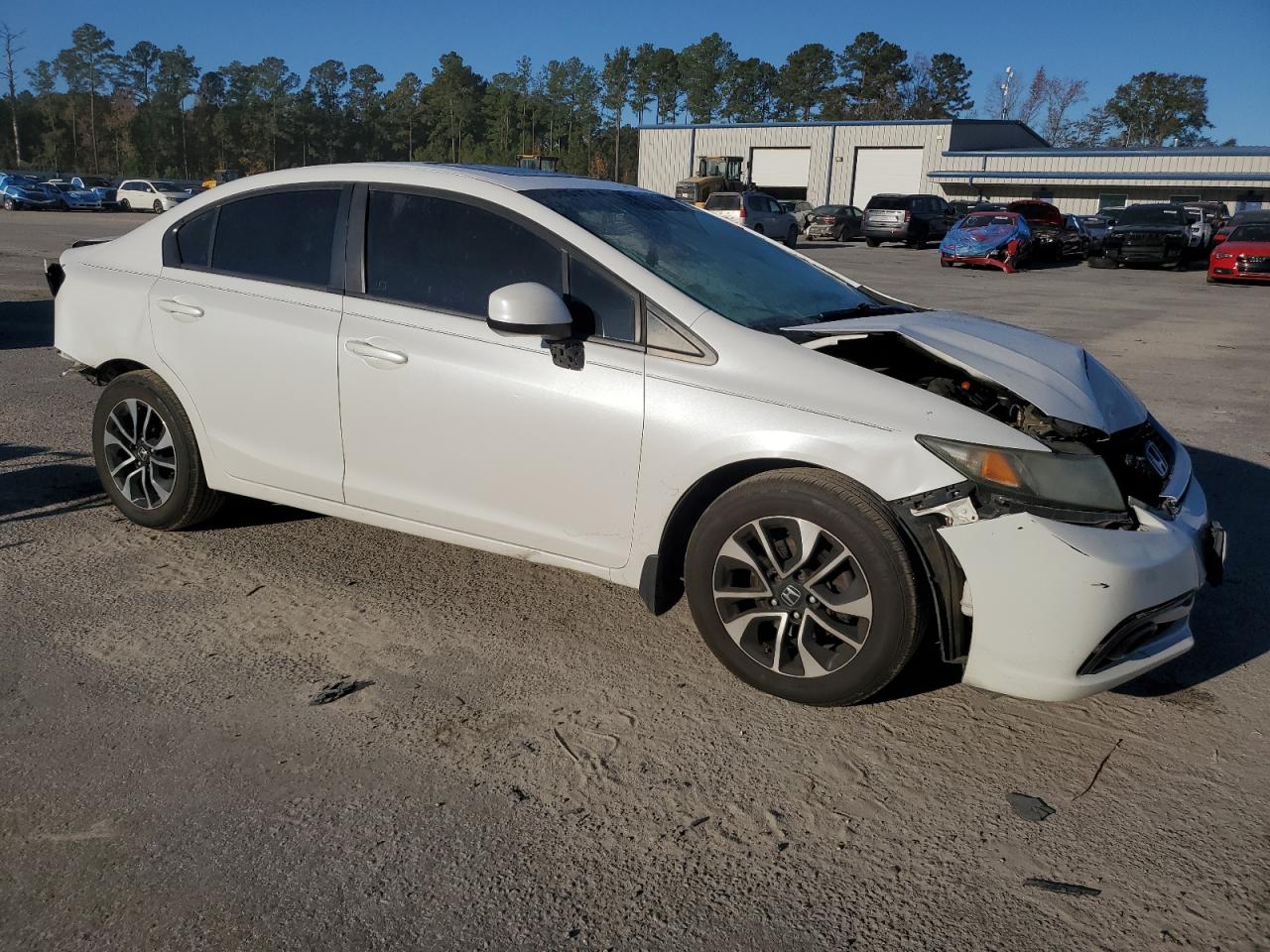 2013 Honda Civic Exl White vin: 19XFB2F96DE024466