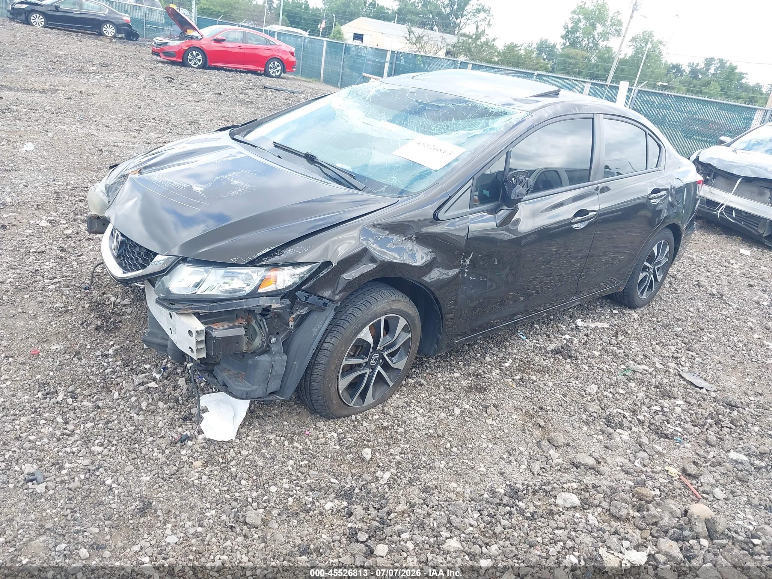 2013 Honda Civic Ex-l Black vin: 19XFB2F96DE033667