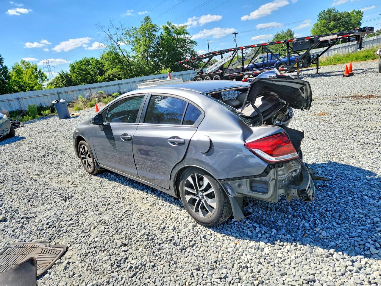 2013 Honda Civic Exl Gray vin: 19XFB2F96DE050016