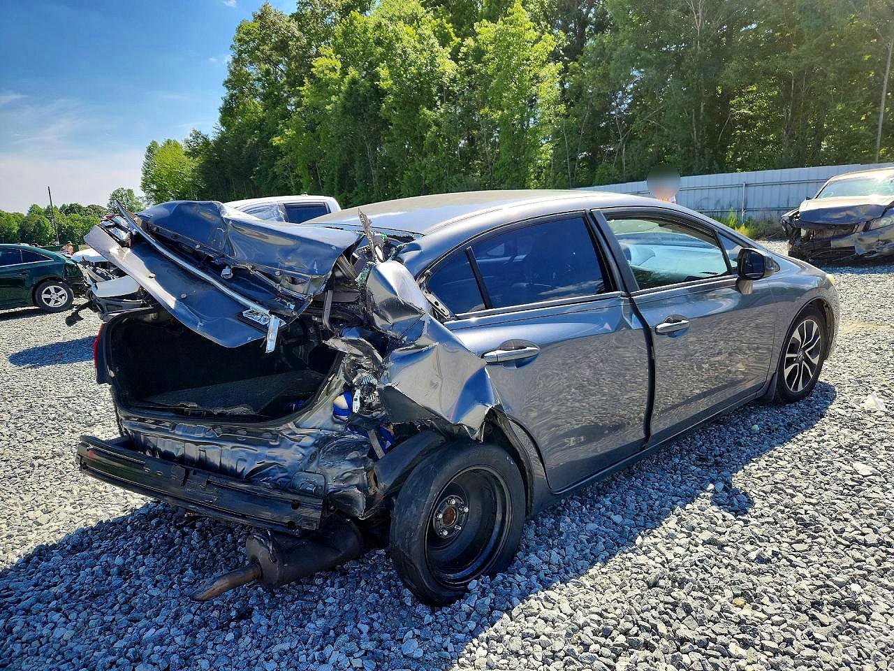 2013 Honda Civic Exl Gray vin: 19XFB2F96DE050016