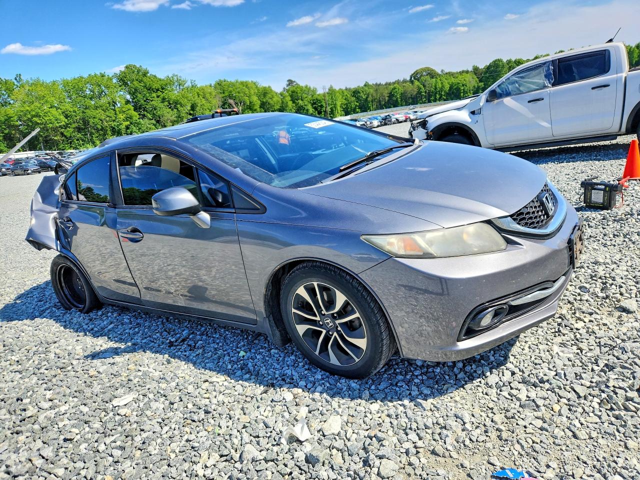 2013 Honda Civic Exl Gray vin: 19XFB2F96DE050016
