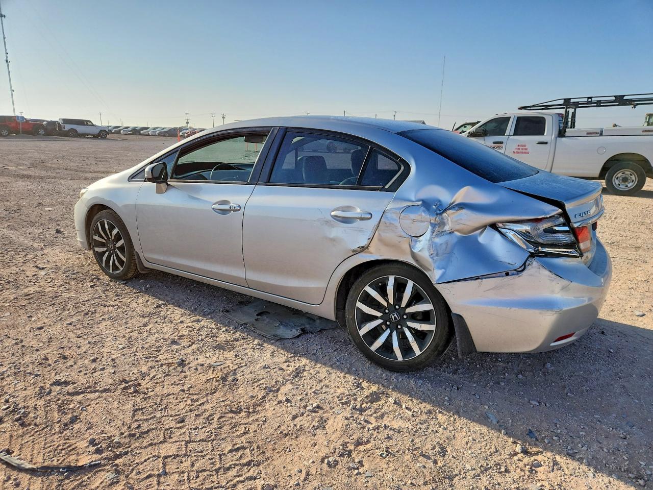 2014 Honda Civic Exl Silver vin: 19XFB2F96EE027577