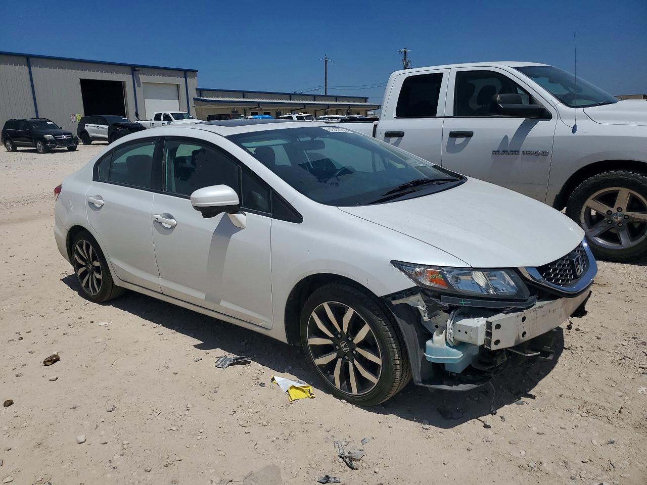 2014 Honda Civic Exl White vin: 19XFB2F96EE078786