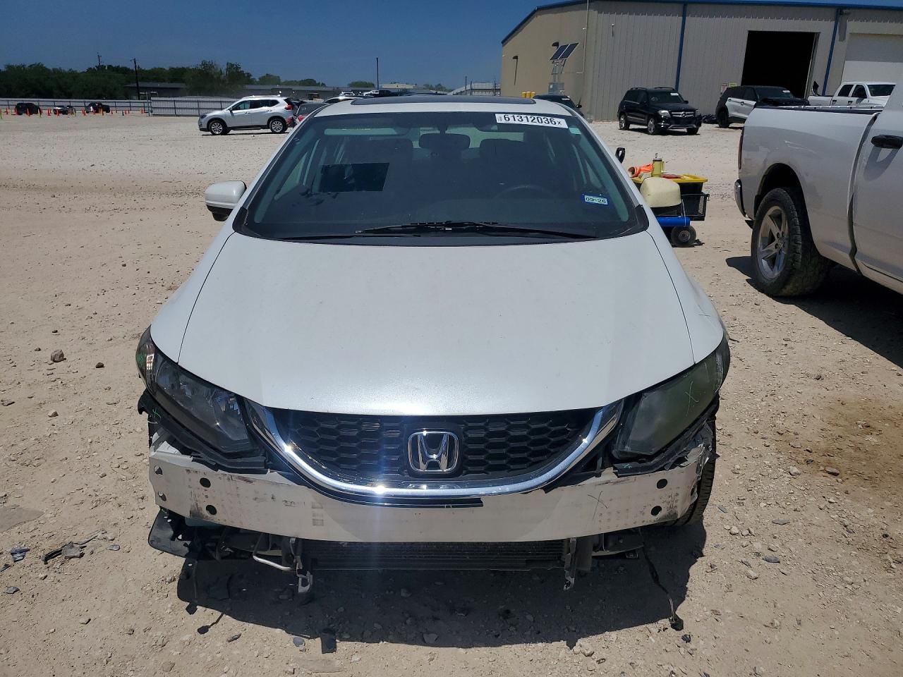 2014 Honda Civic Exl White vin: 19XFB2F96EE078786