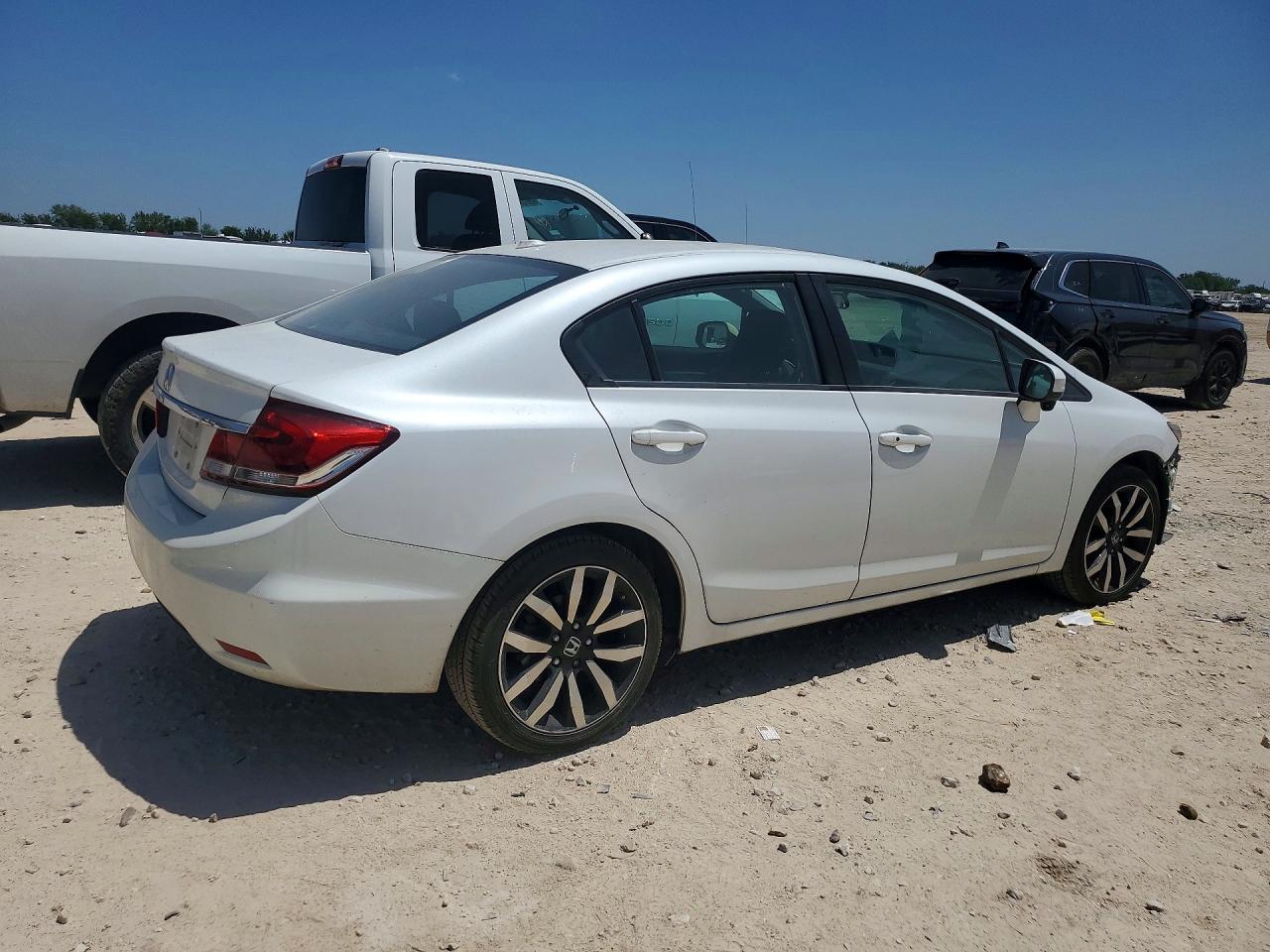 2014 Honda Civic Exl White vin: 19XFB2F96EE078786