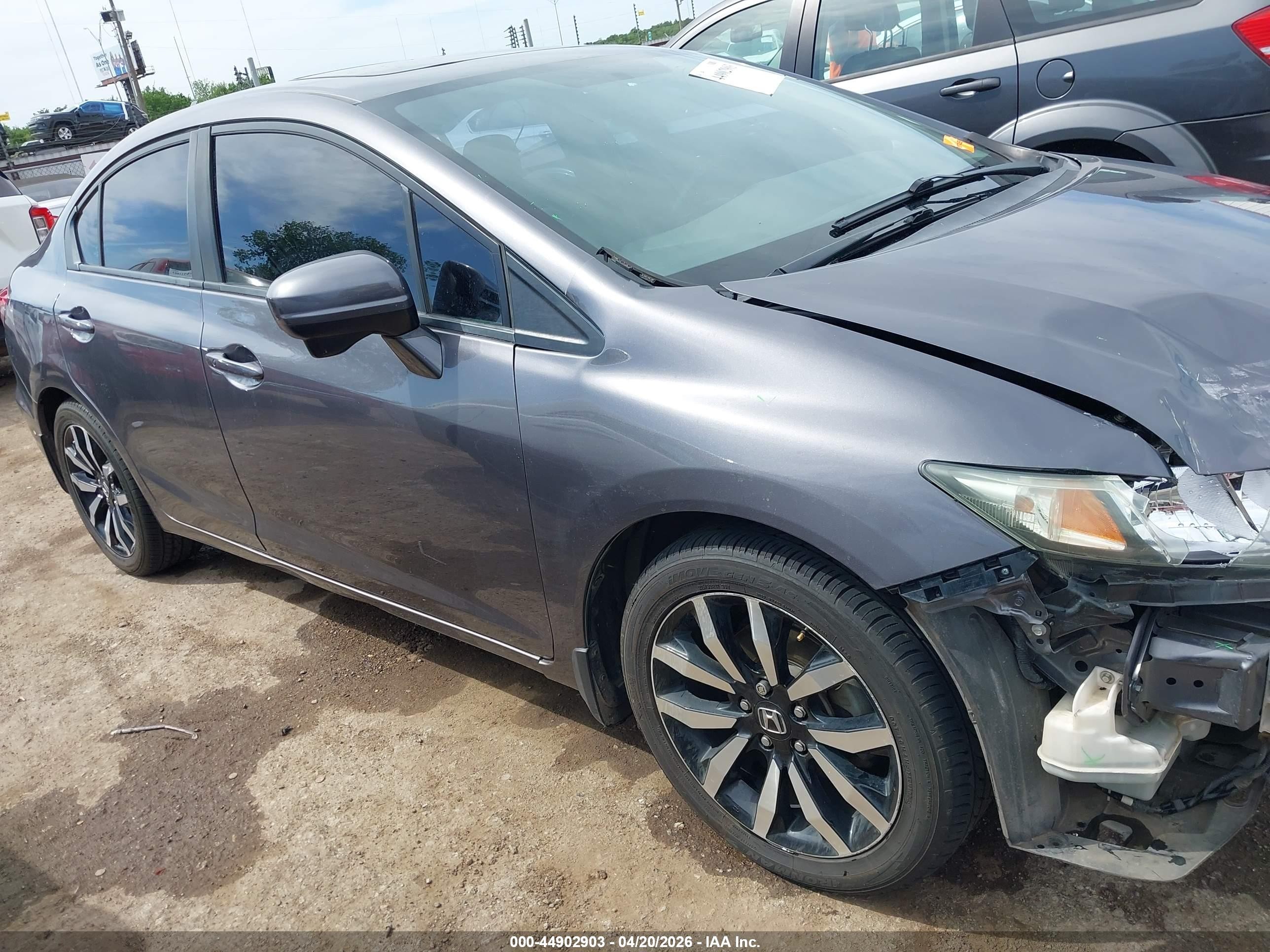 2014 Honda Civic Ex-l Gray vin: 19XFB2F96EE083986