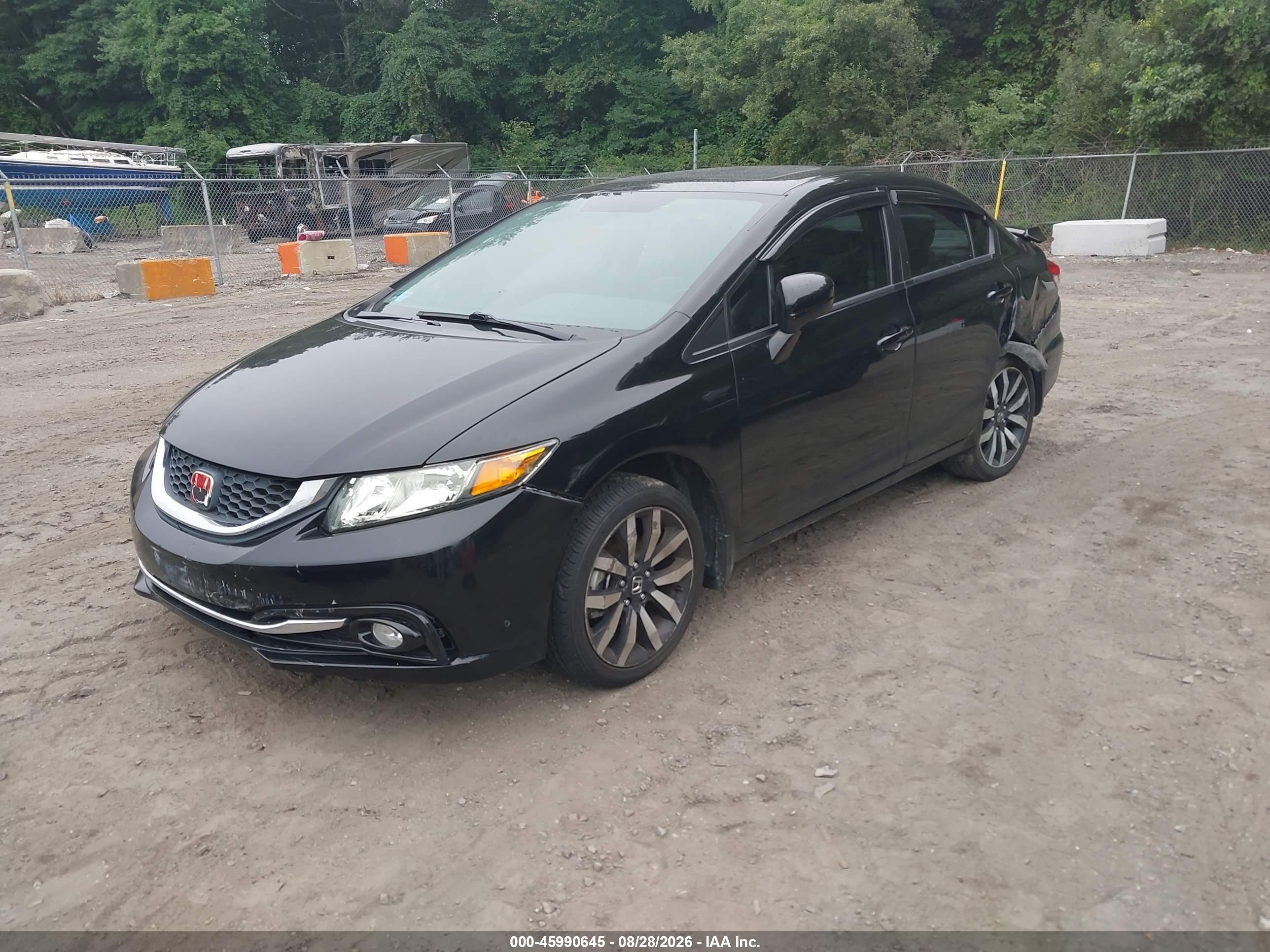 2014 Honda Civic Ex-l Black vin: 19XFB2F96EE204869