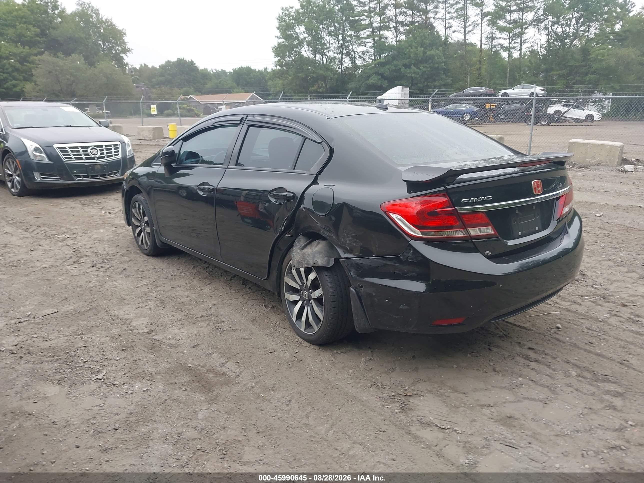 2014 Honda Civic Ex-l Black vin: 19XFB2F96EE204869