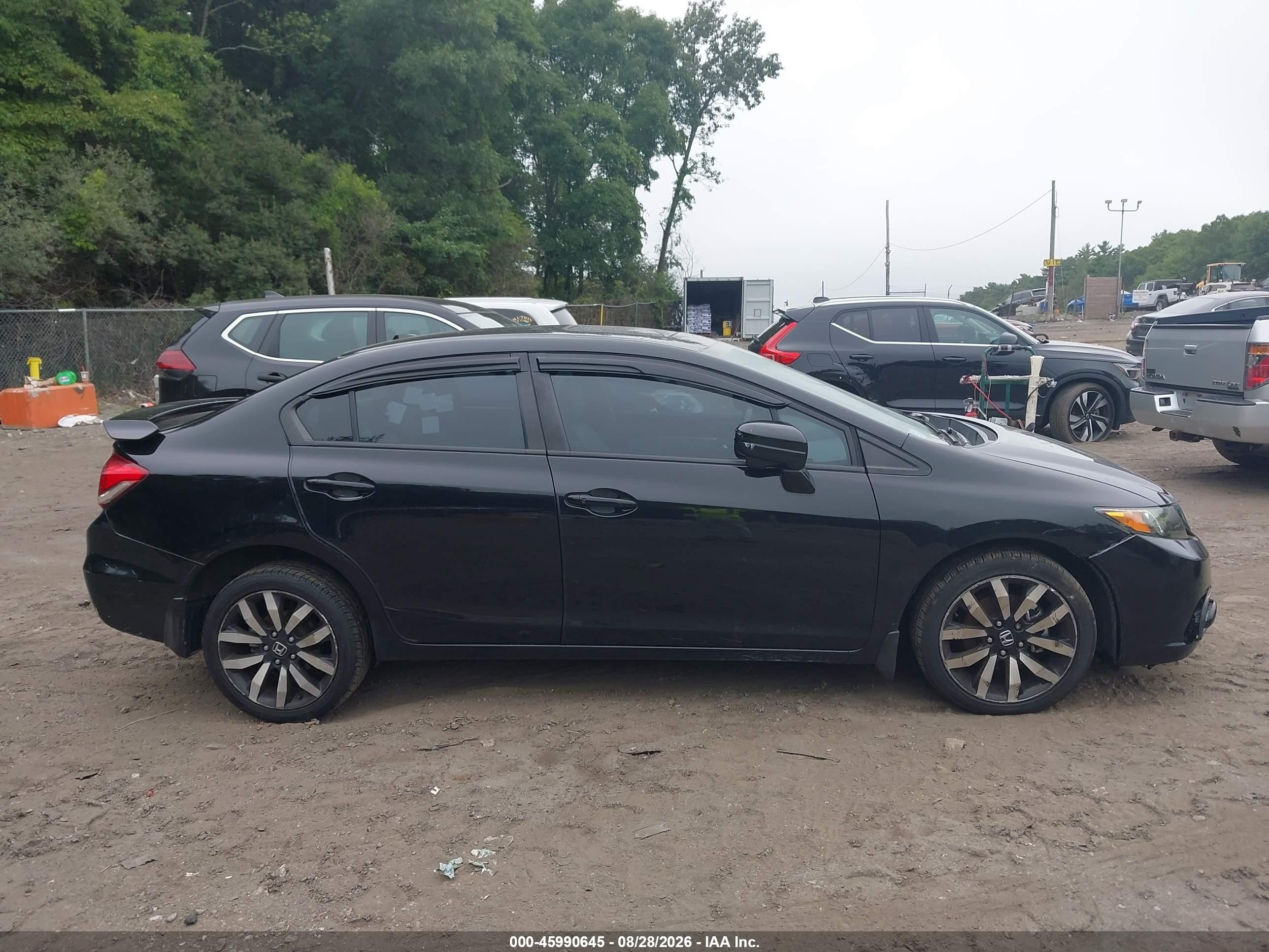 2014 Honda Civic Ex-l Black vin: 19XFB2F96EE204869