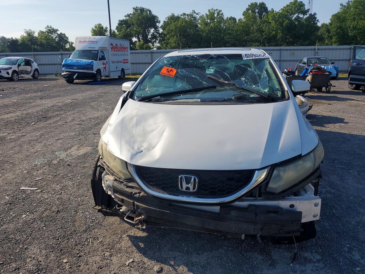 2014 Honda Civic Exl White vin: 19XFB2F96EE210882