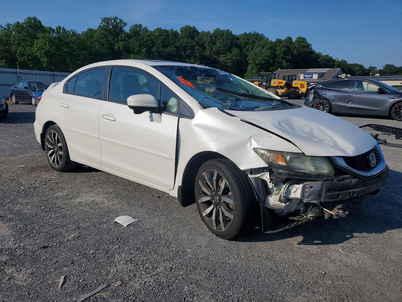2014 Honda Civic Exl White vin: 19XFB2F96EE210882