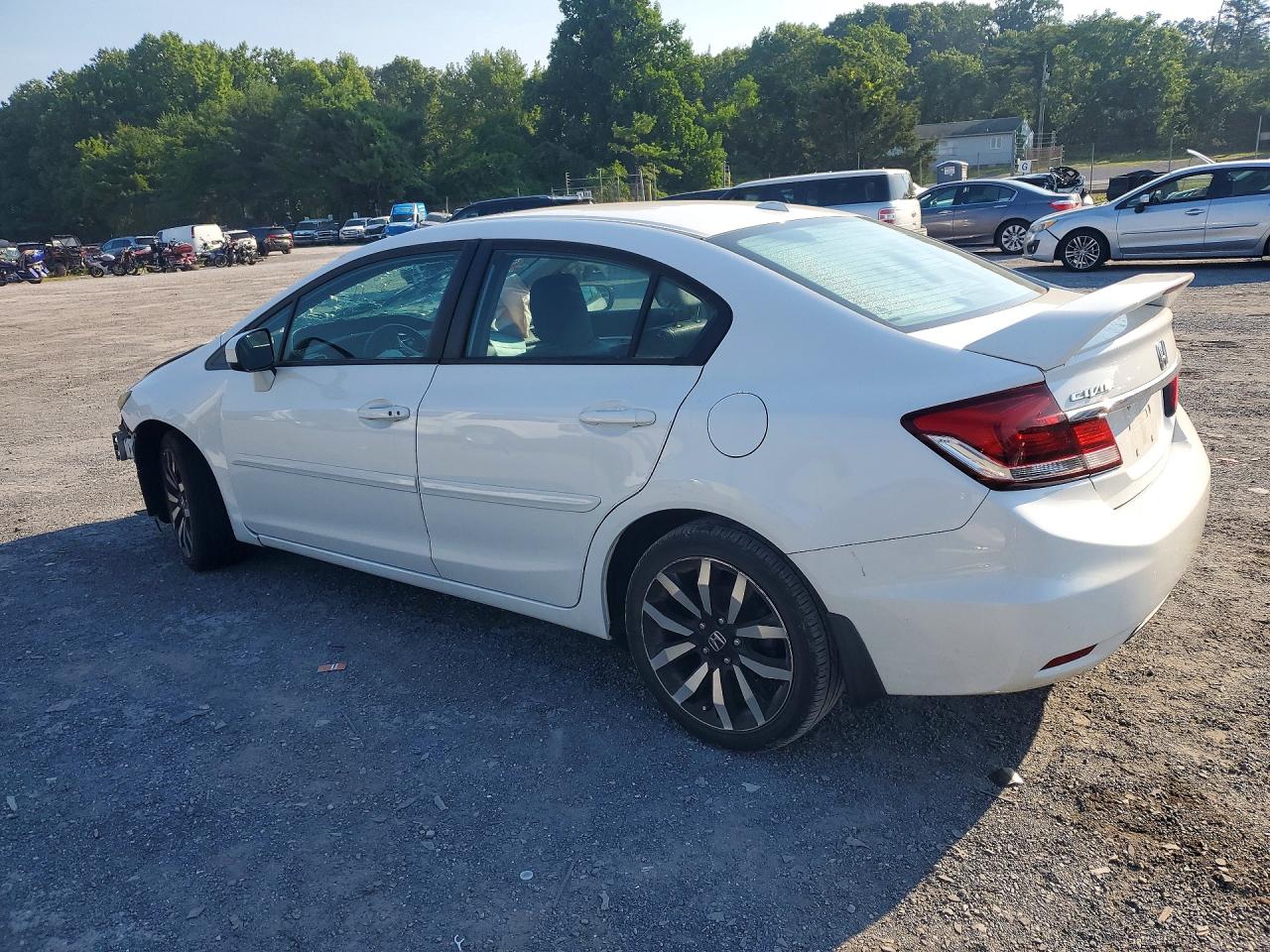 2014 Honda Civic Exl White vin: 19XFB2F96EE210882