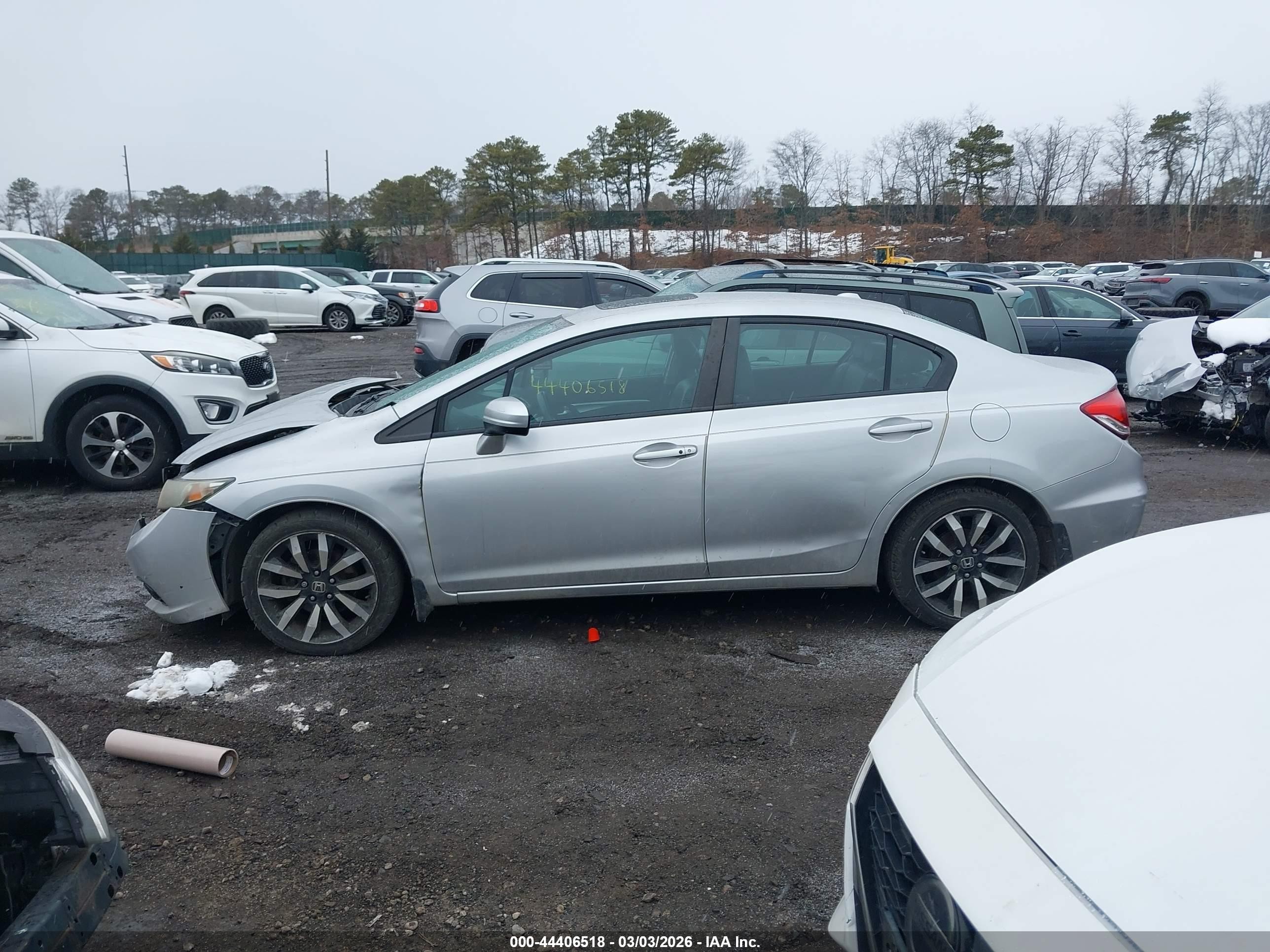 2014 Honda Civic Ex-l Silver vin: 19XFB2F96EE270029