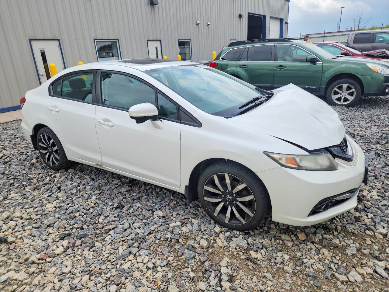 2015 Honda Civic Exl White vin: 19XFB2F96FE037740