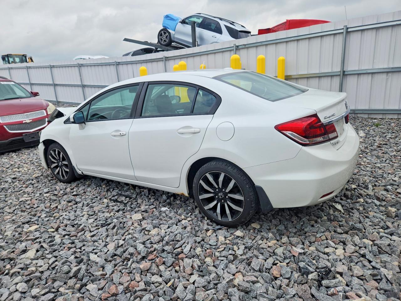 2015 Honda Civic Exl White vin: 19XFB2F96FE037740