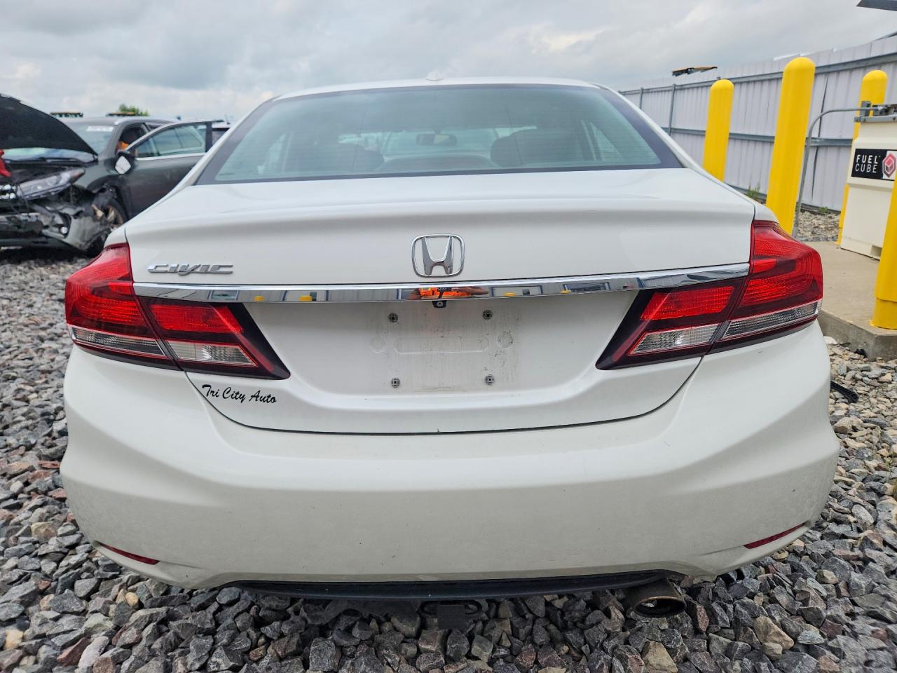 2015 Honda Civic Exl White vin: 19XFB2F96FE037740