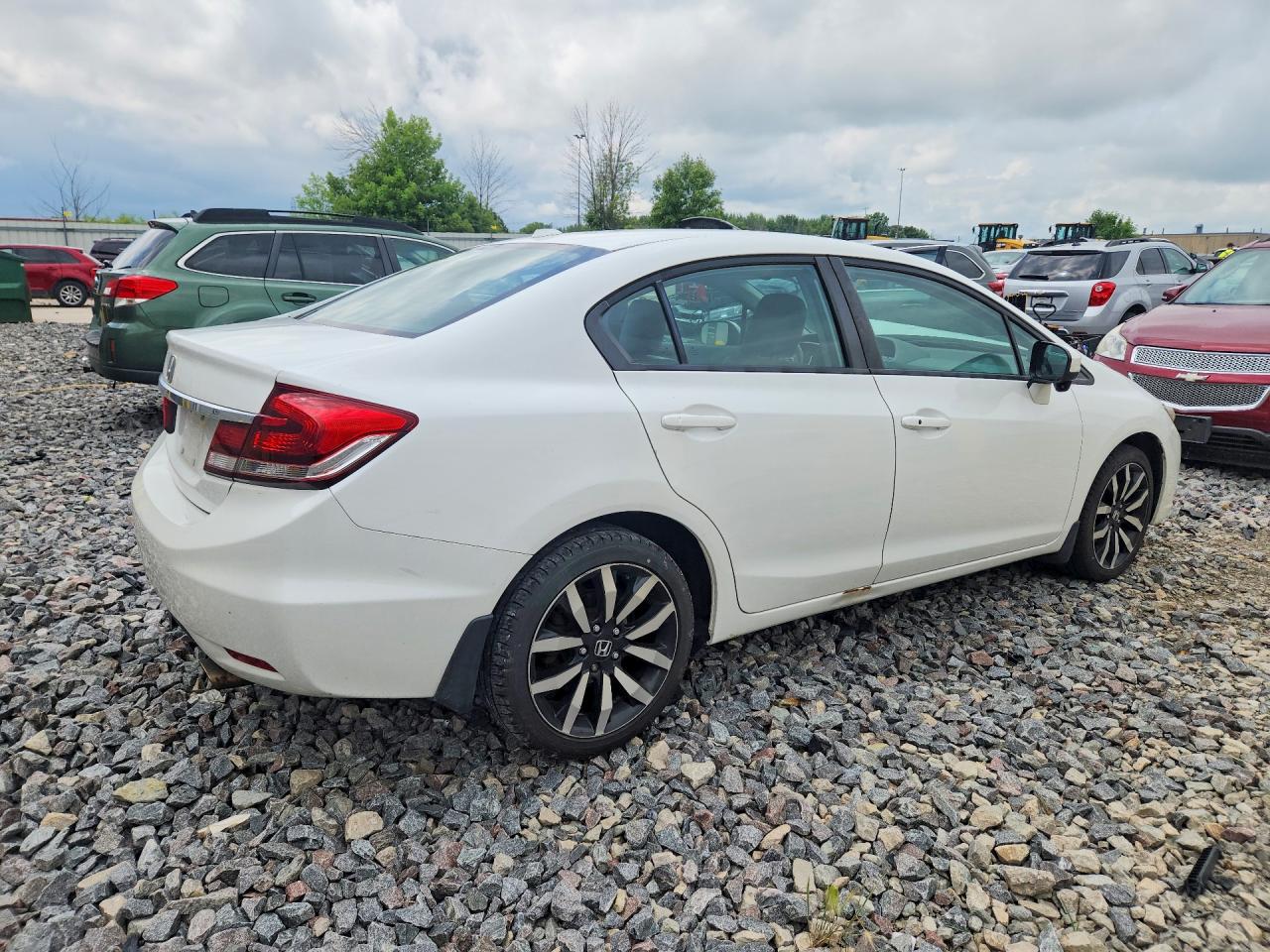 2015 Honda Civic Exl White vin: 19XFB2F96FE037740