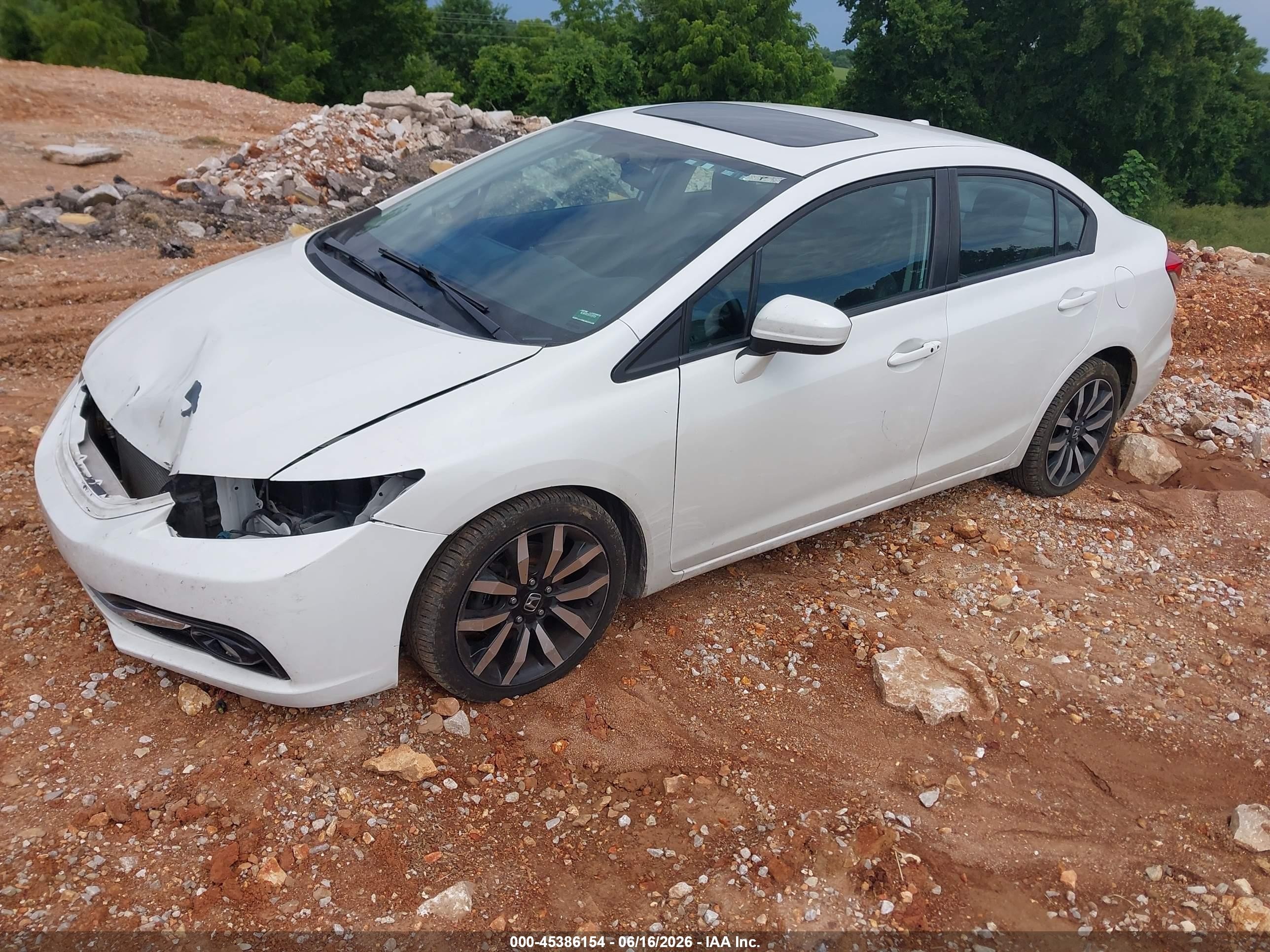 2015 Honda Civic Ex-l White vin: 19XFB2F96FE071189