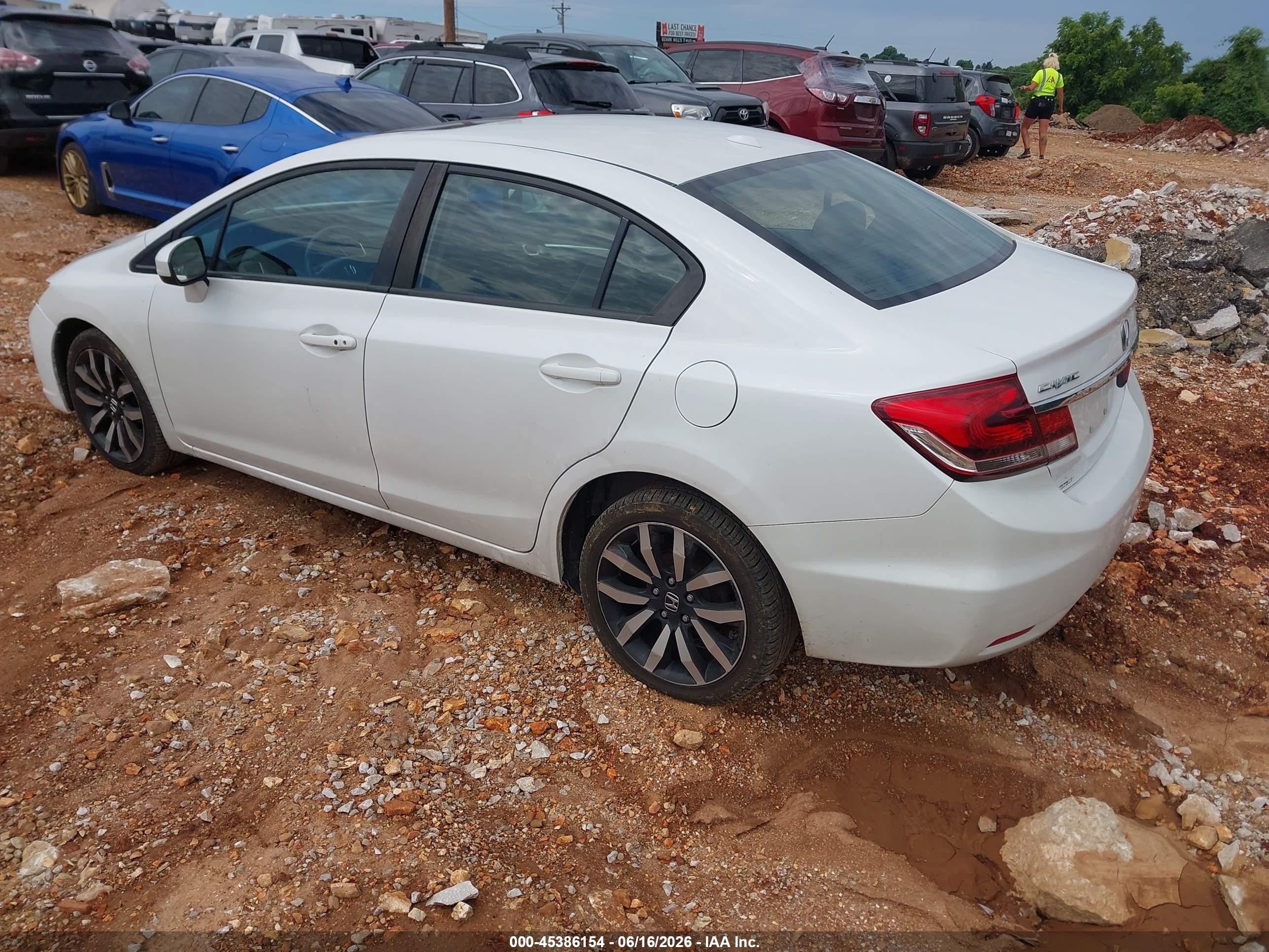 2015 Honda Civic Ex-l White vin: 19XFB2F96FE071189
