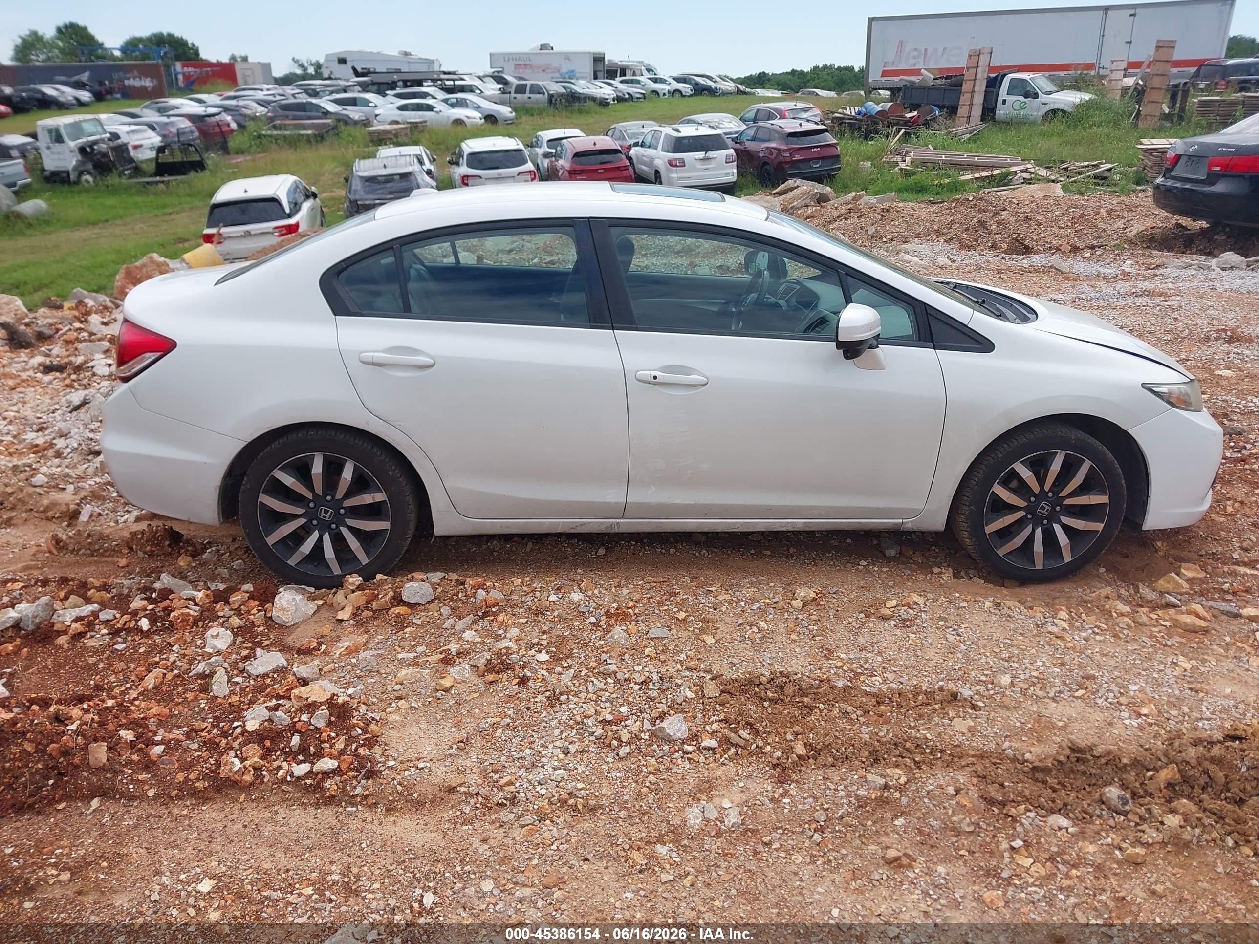 2015 Honda Civic Ex-l White vin: 19XFB2F96FE071189