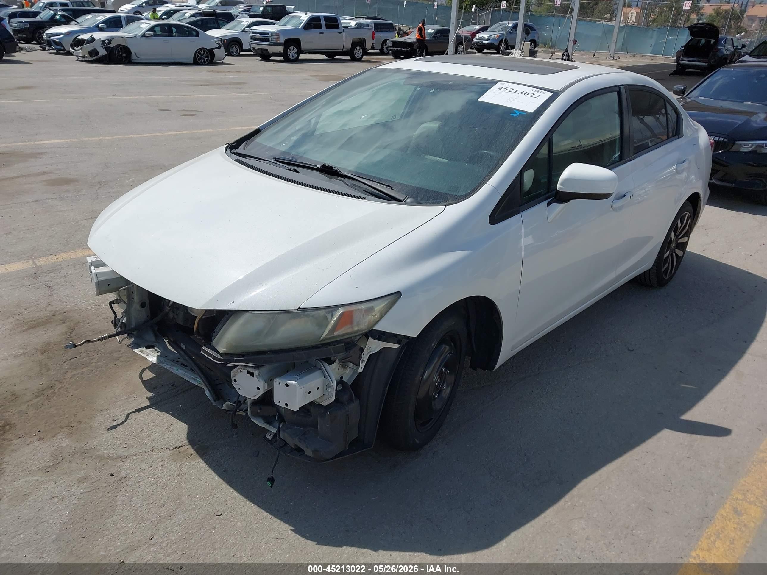 2015 Honda Civic Ex-l Белый vin: 19XFB2F96FE219941