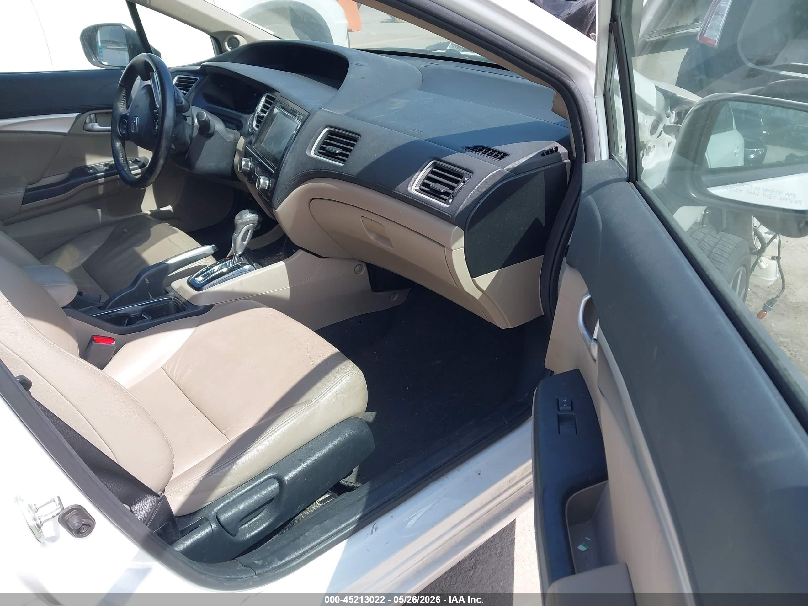 2015 Honda Civic Ex-l Белый vin: 19XFB2F96FE219941