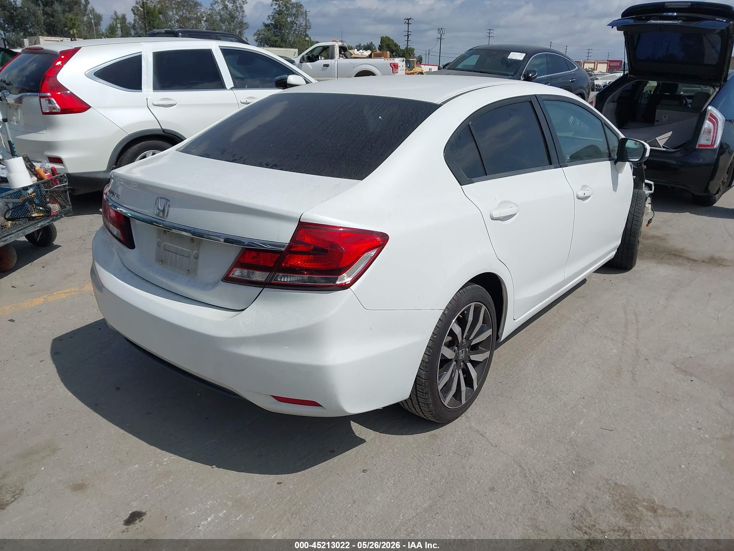 2015 Honda Civic Ex-l Белый vin: 19XFB2F96FE219941