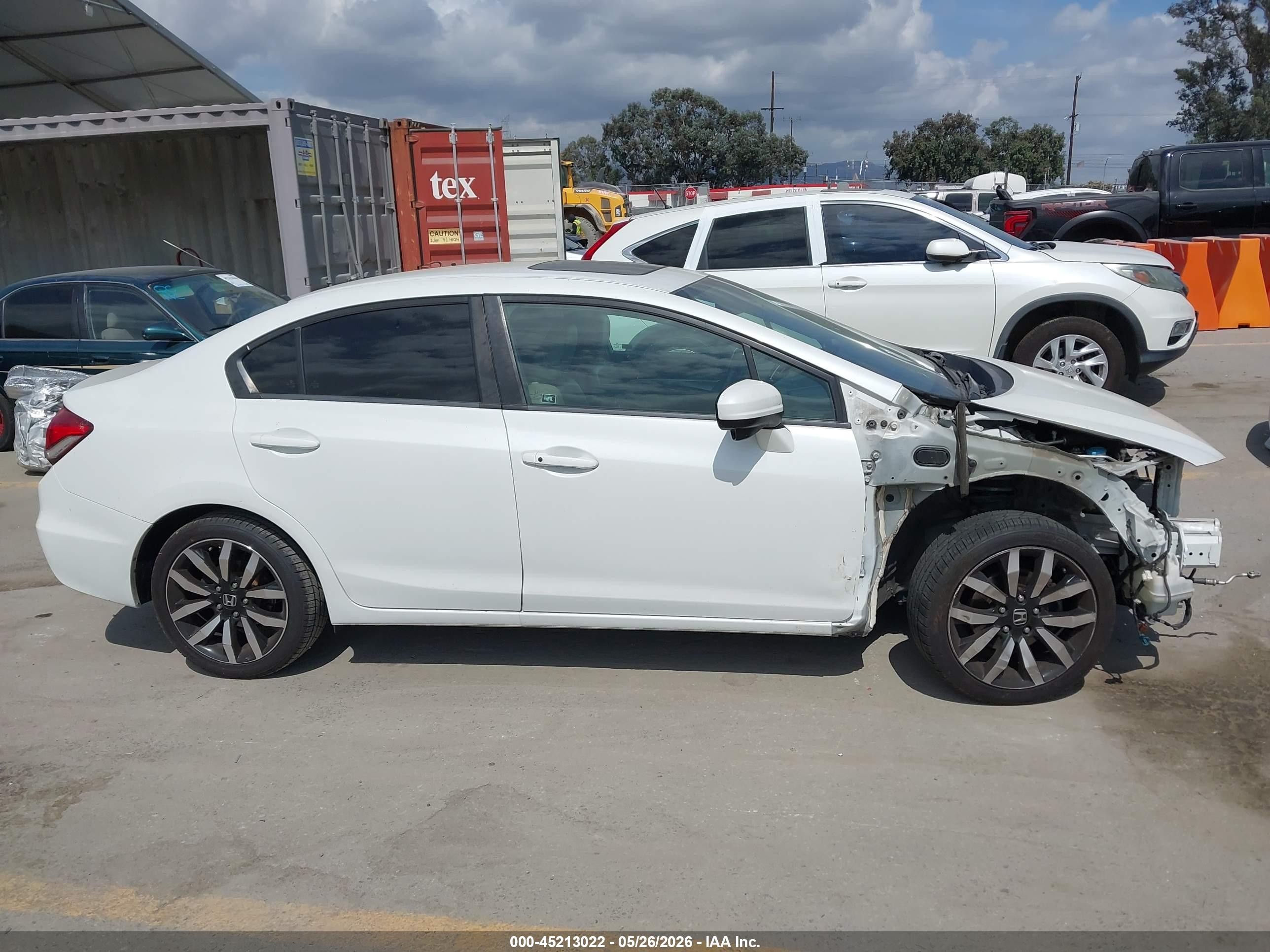 2015 Honda Civic Ex-l Белый vin: 19XFB2F96FE219941