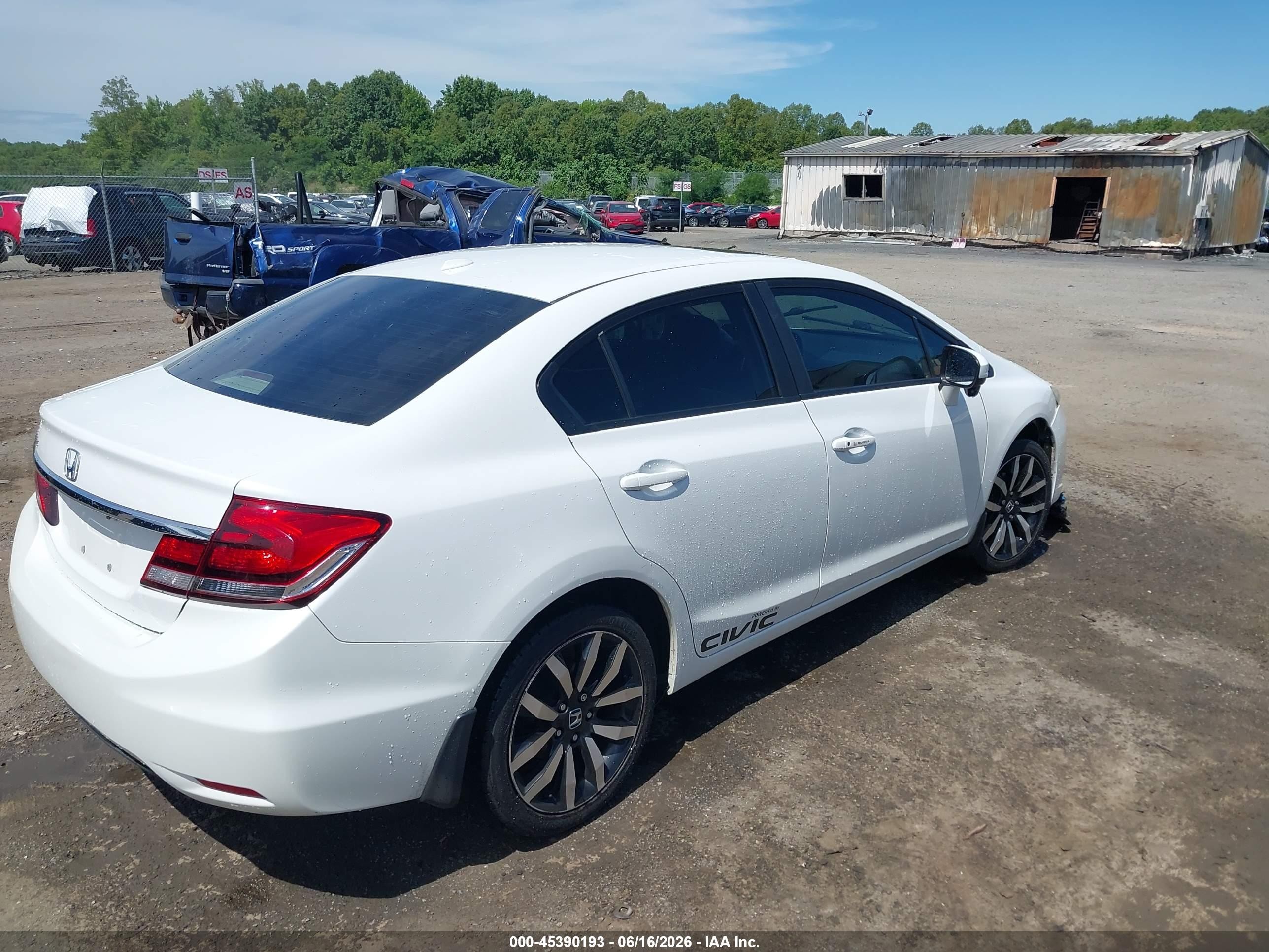2015 Honda Civic Ex-l White vin: 19XFB2F96FE229403