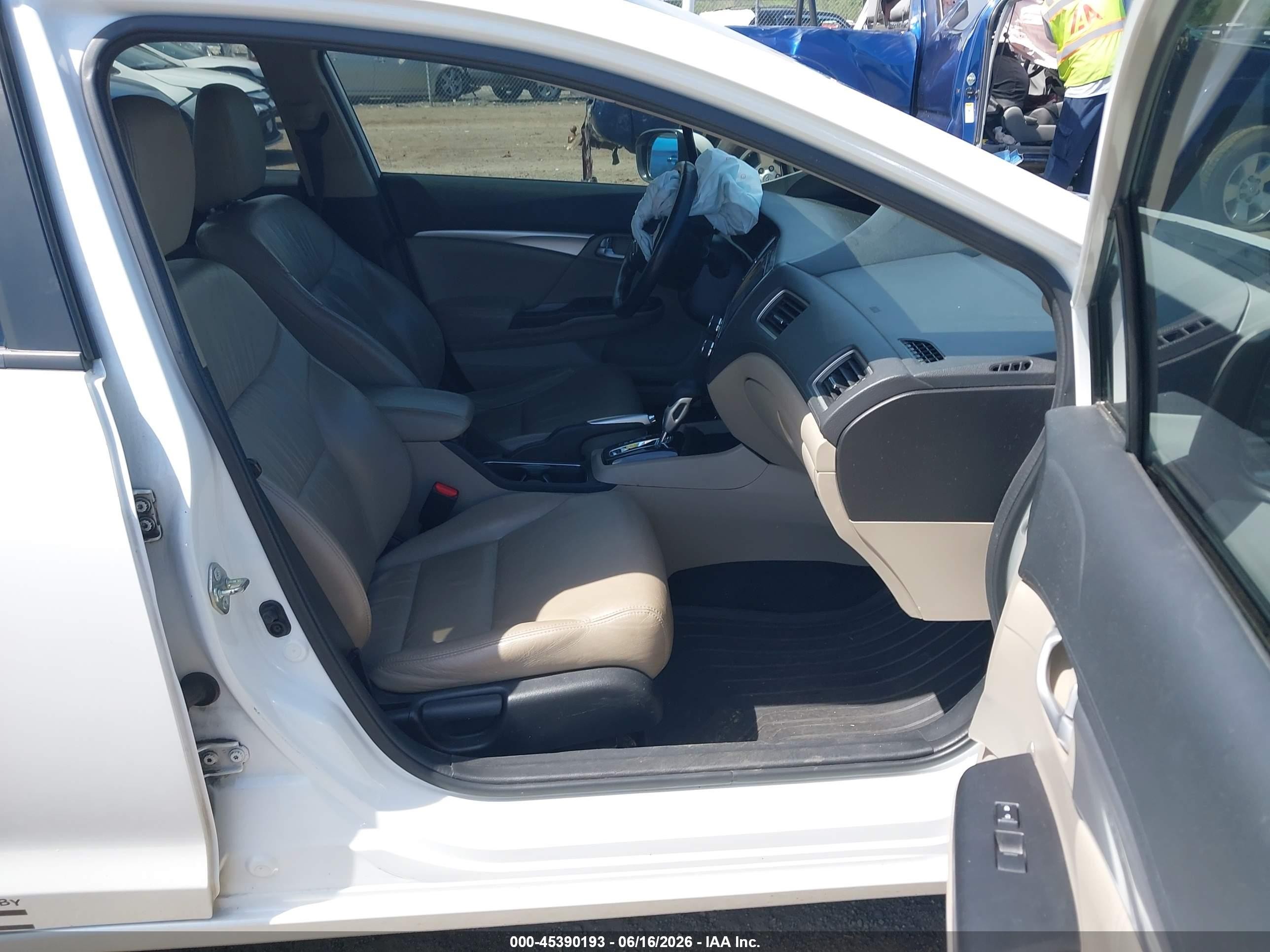 2015 Honda Civic Ex-l White vin: 19XFB2F96FE229403