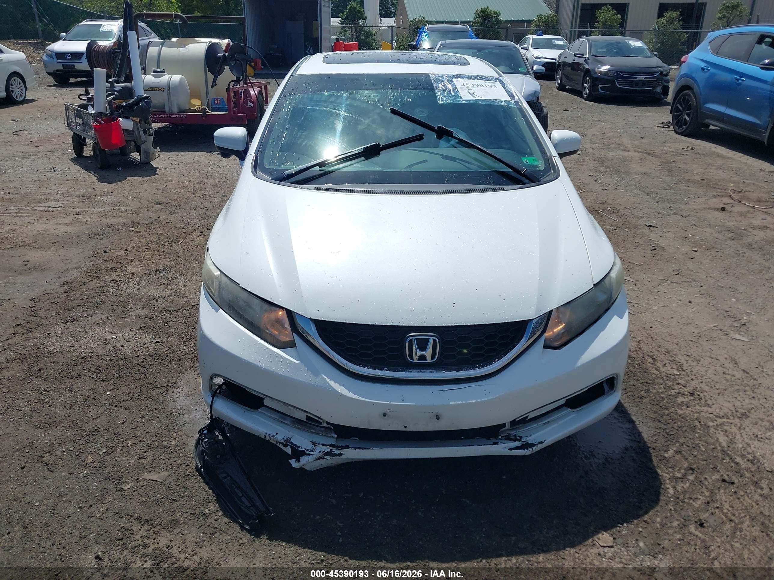 2015 Honda Civic Ex-l White vin: 19XFB2F96FE229403