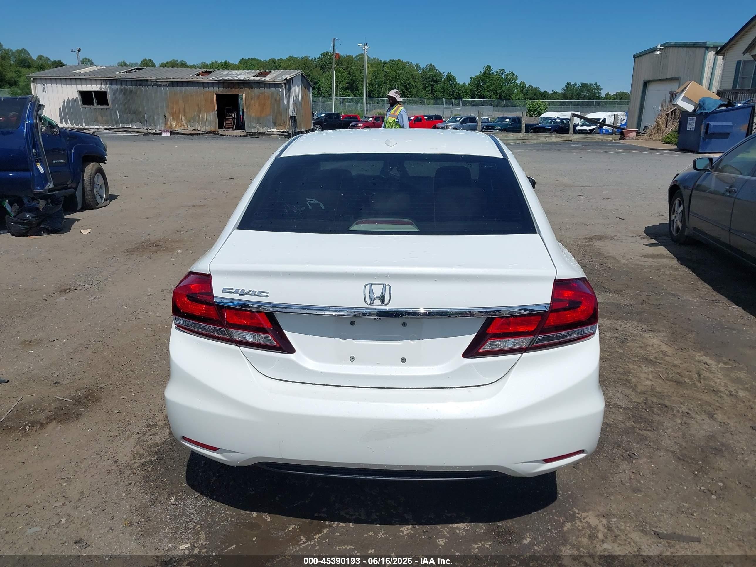 2015 Honda Civic Ex-l White vin: 19XFB2F96FE229403