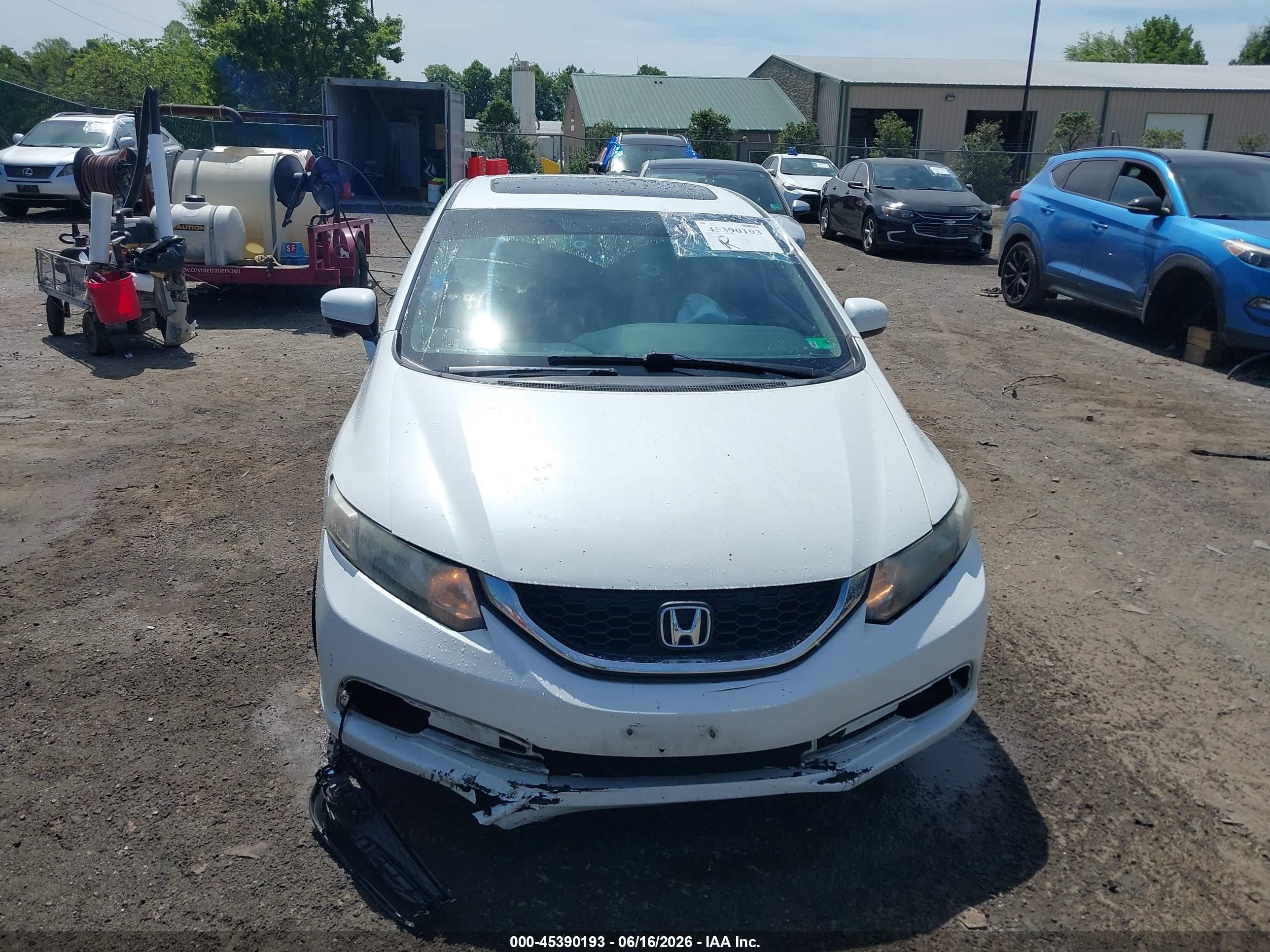 2015 Honda Civic Ex-l White vin: 19XFB2F96FE229403