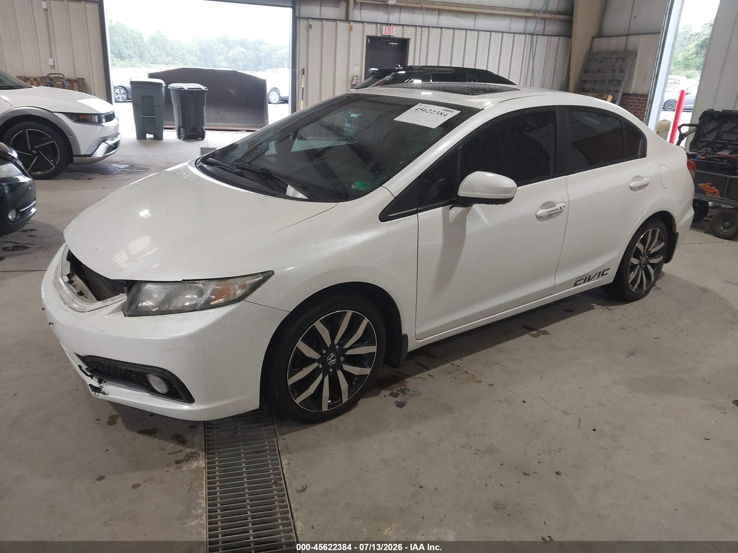 2015 Honda Civic Ex-l Белый vin: 19XFB2F96FE229403