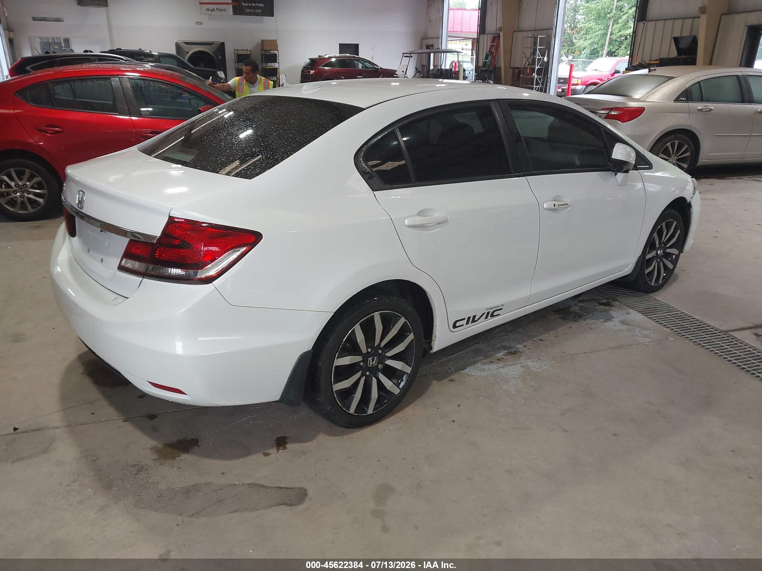 2015 Honda Civic Ex-l Белый vin: 19XFB2F96FE229403