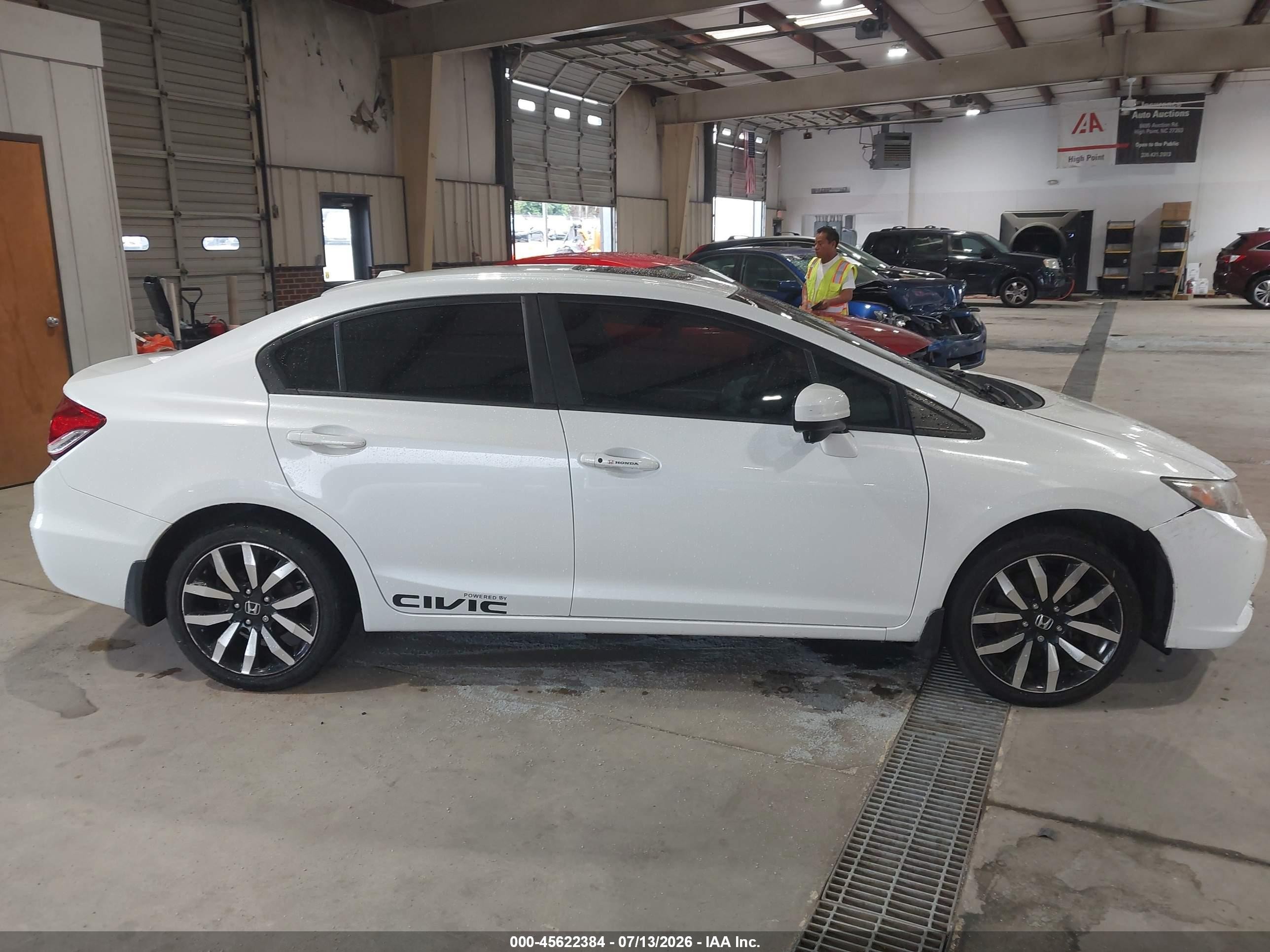 2015 Honda Civic Ex-l Белый vin: 19XFB2F96FE229403